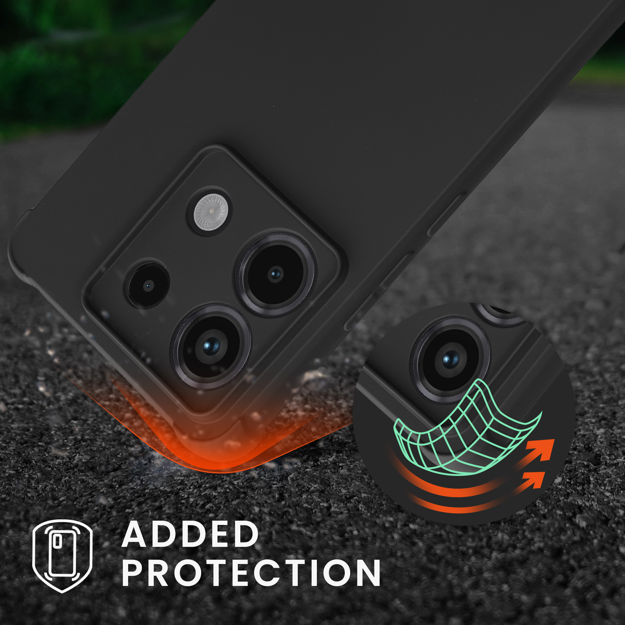 Kryt Xiaomi Redmi Note 13 Pro 5G crossbody popruh TPU černá kwmobile