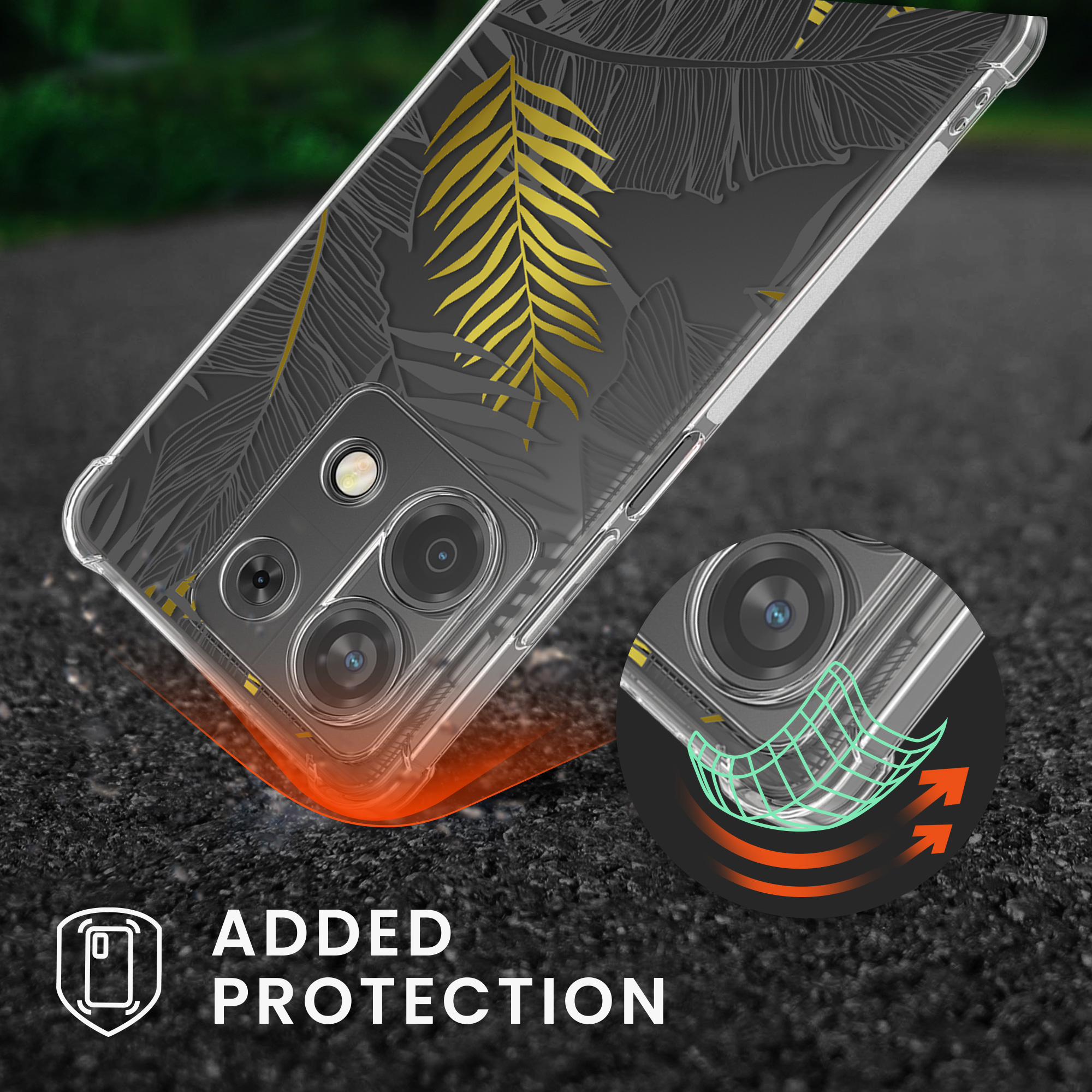 Kryt Xiaomi Redmi Note 13 5G crossbody popruh průhledná kwmobile