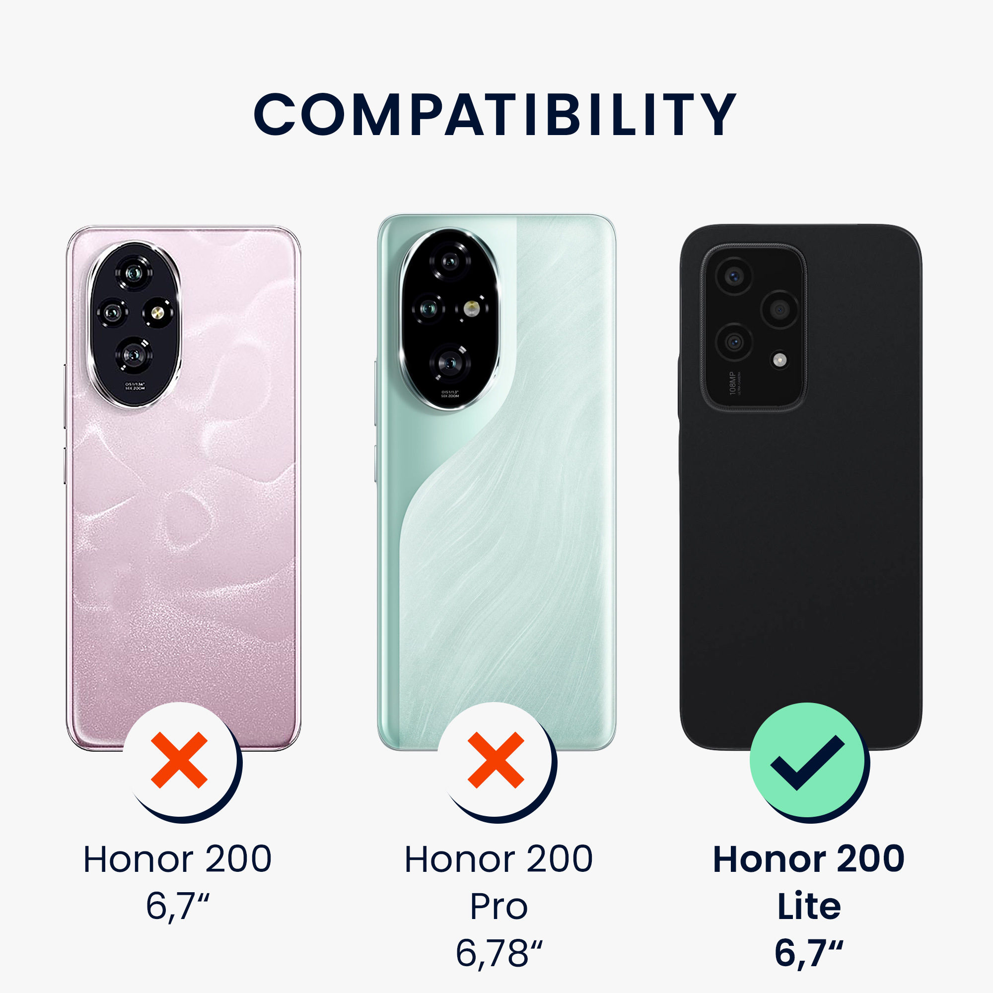 Kryt na mobil HONOR 200 Lite kwmobile metalicky karibsky modrý