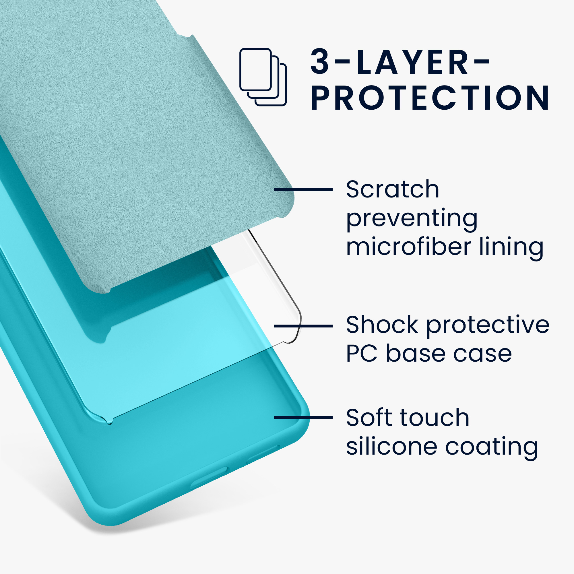 Kryt na mobil kwmobile pro Google Pixel 9 Pro / Google Pixel 9 - Wireless Charging Cool Glacier
