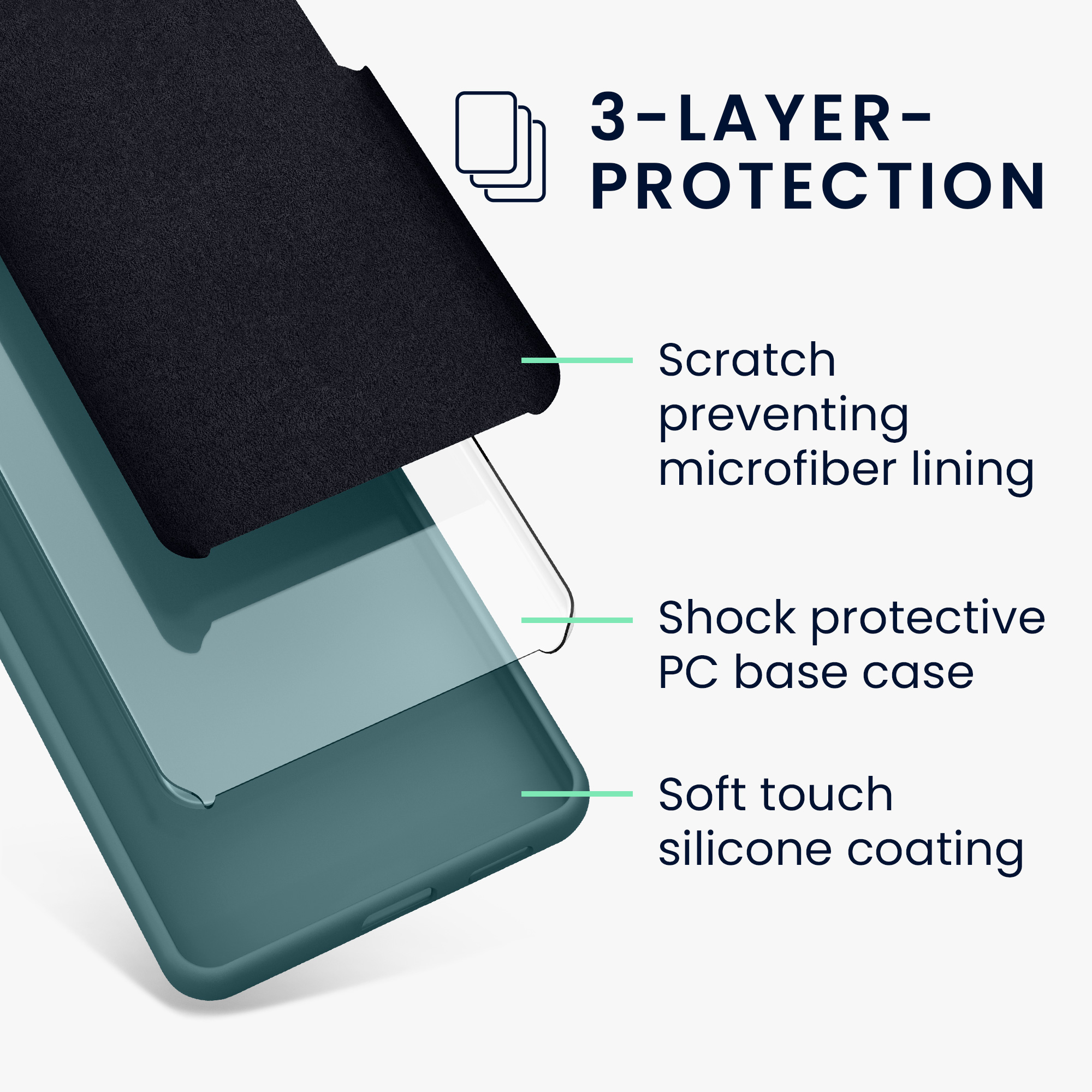 Silikonový kryt kwmobile pro Google Pixel 9 Pro XL - tmavě modrá