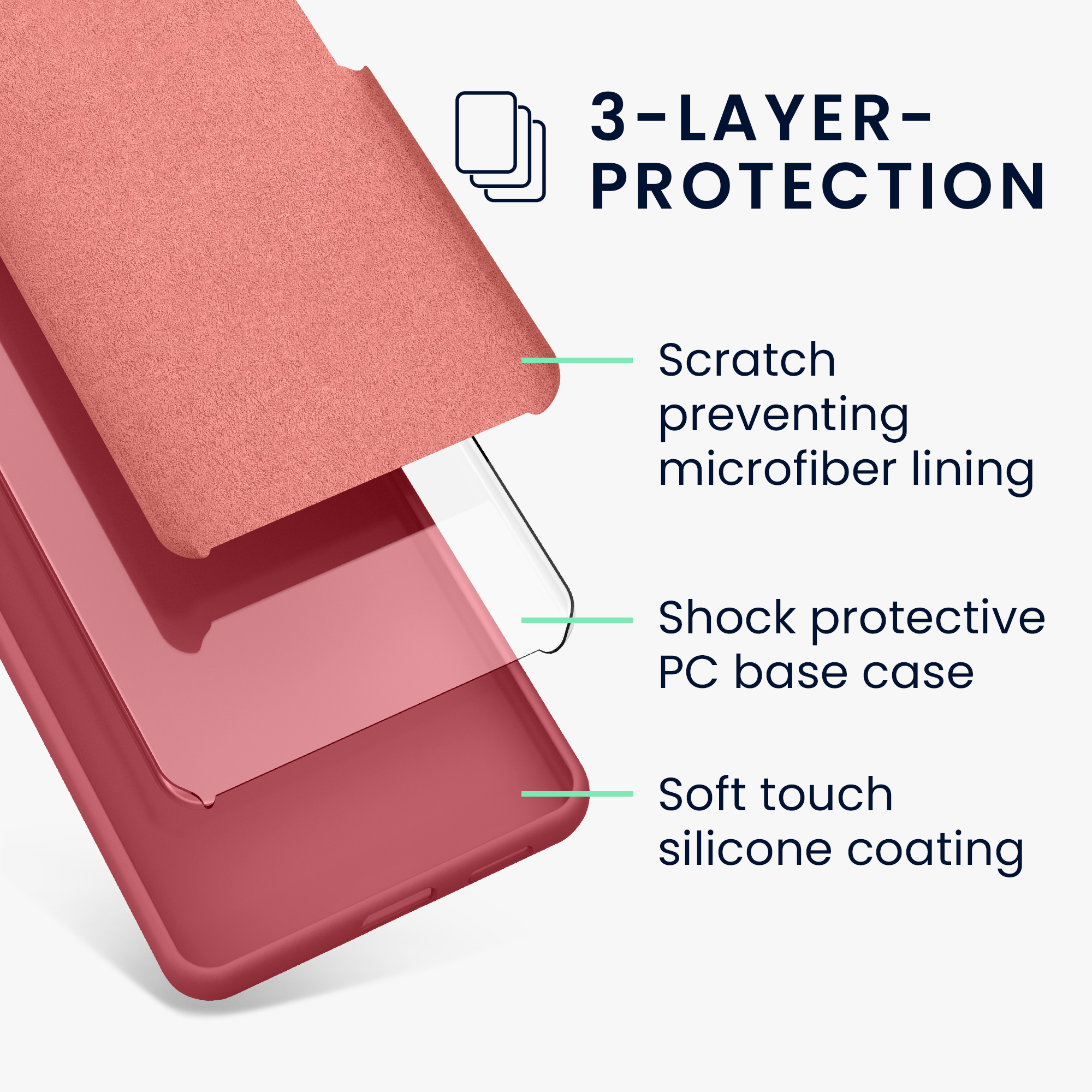Silikonový kryt kwmobile pro Google Pixel 9 Pro XL - tmavě růžová