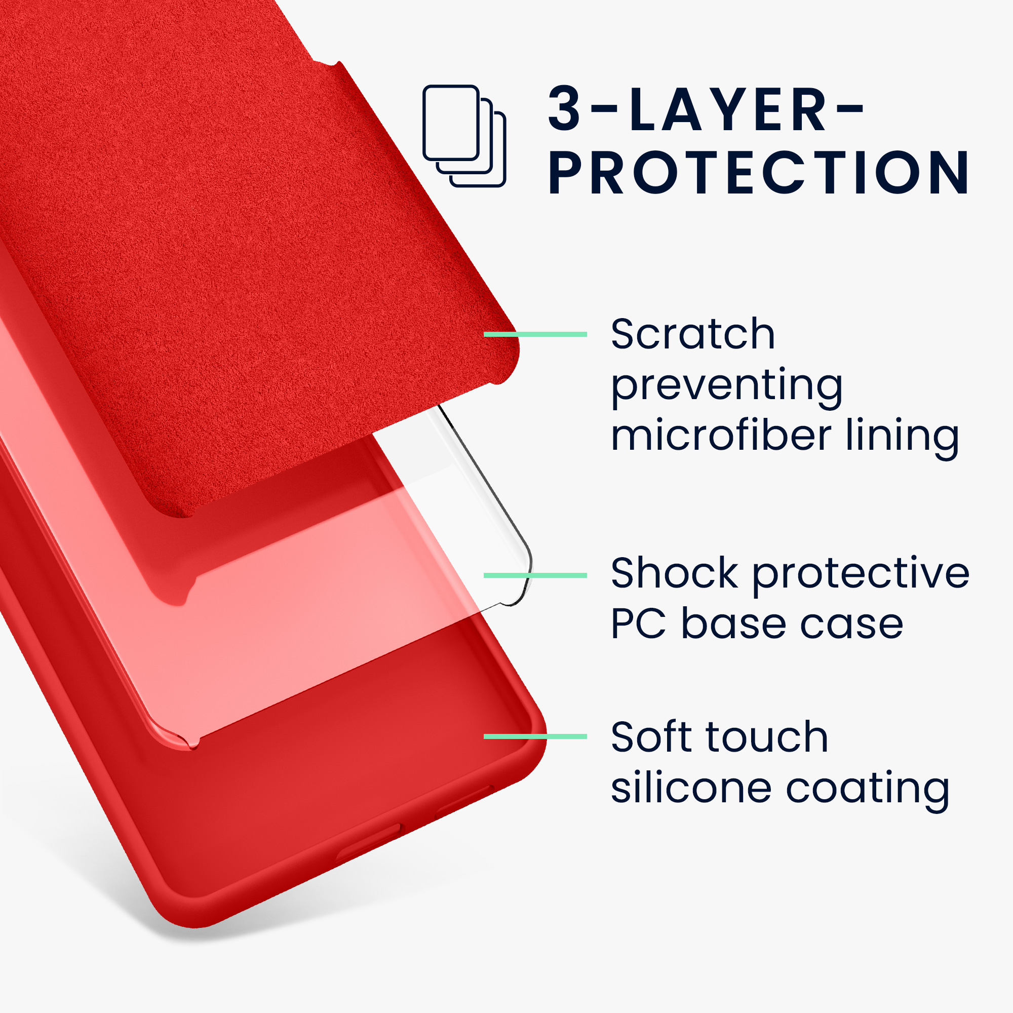 Silikonový kryt kwmobile pro Google Pixel 9 Pro XL - červená