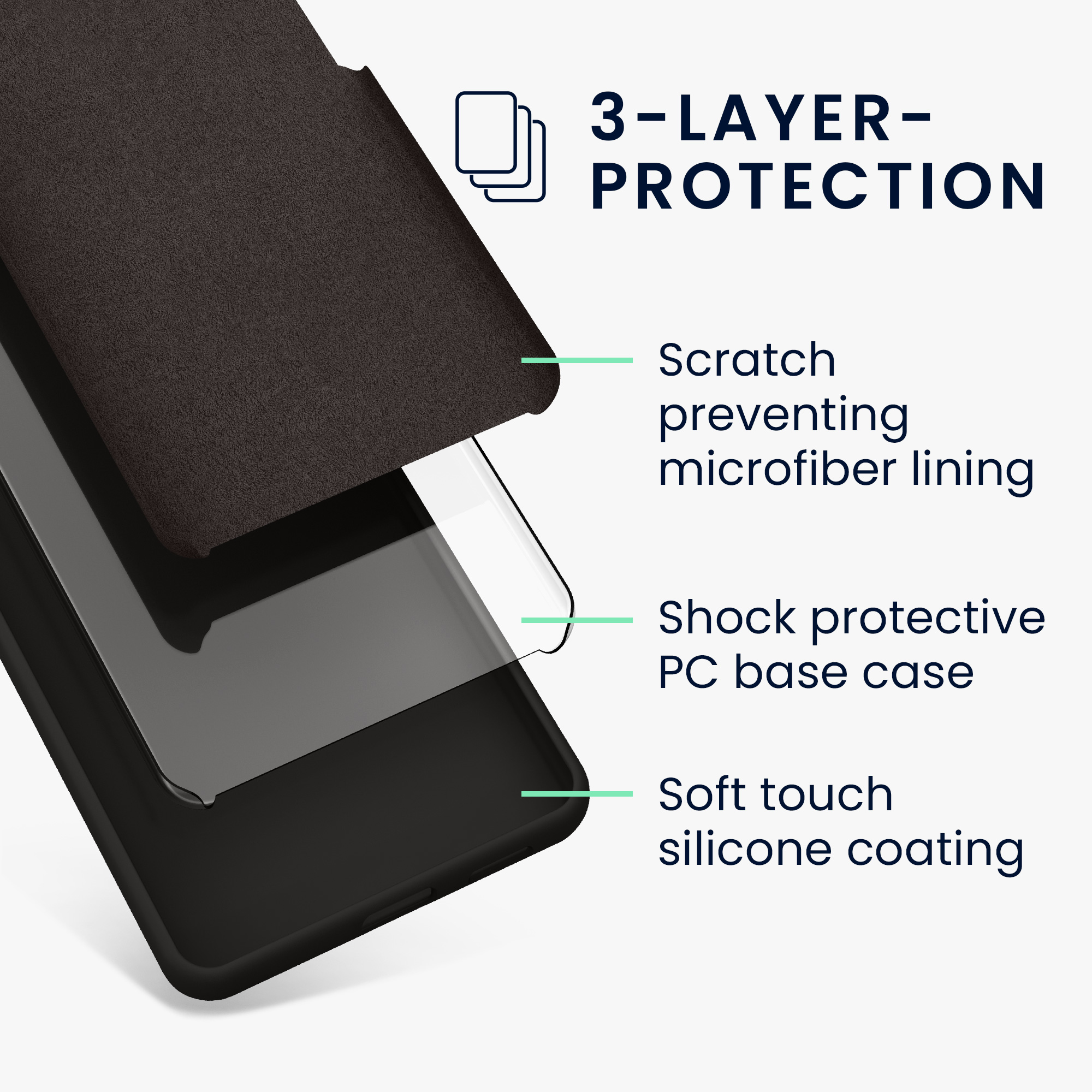 Silikonový kryt kwmobile pro Google Pixel 9 Pro XL - černá matná