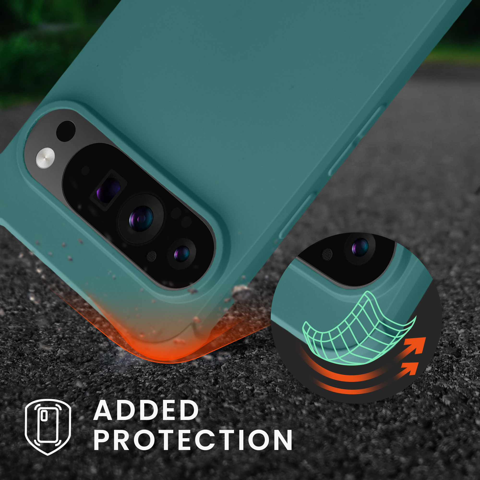 Crossbody kryt na mobil kwmobile Crossbody Case pro Google Pixel 9 / Pixel 9 Pro - Petrol
