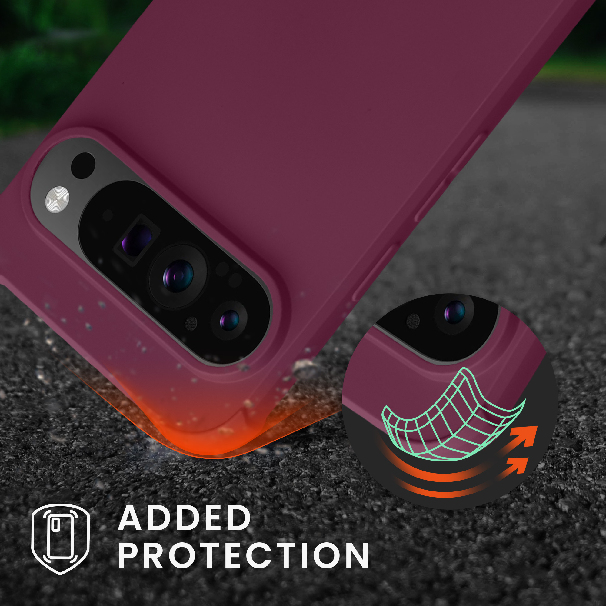 Crossbody kryt kwmobile pro Google Pixel 9 Pro XL - vínově fialová