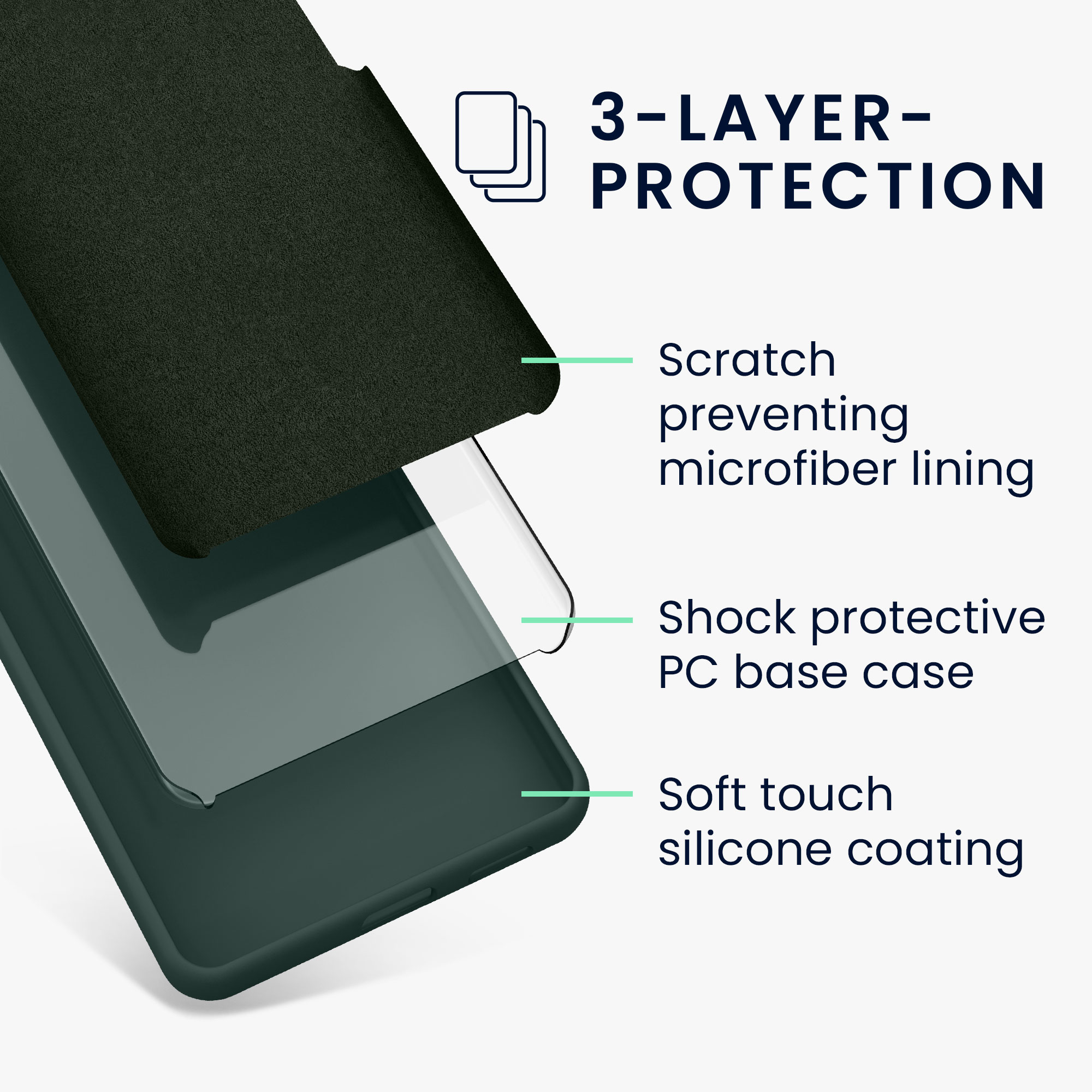 Silikonový kryt kwmobile pro Google Pixel 9a - modrozelená