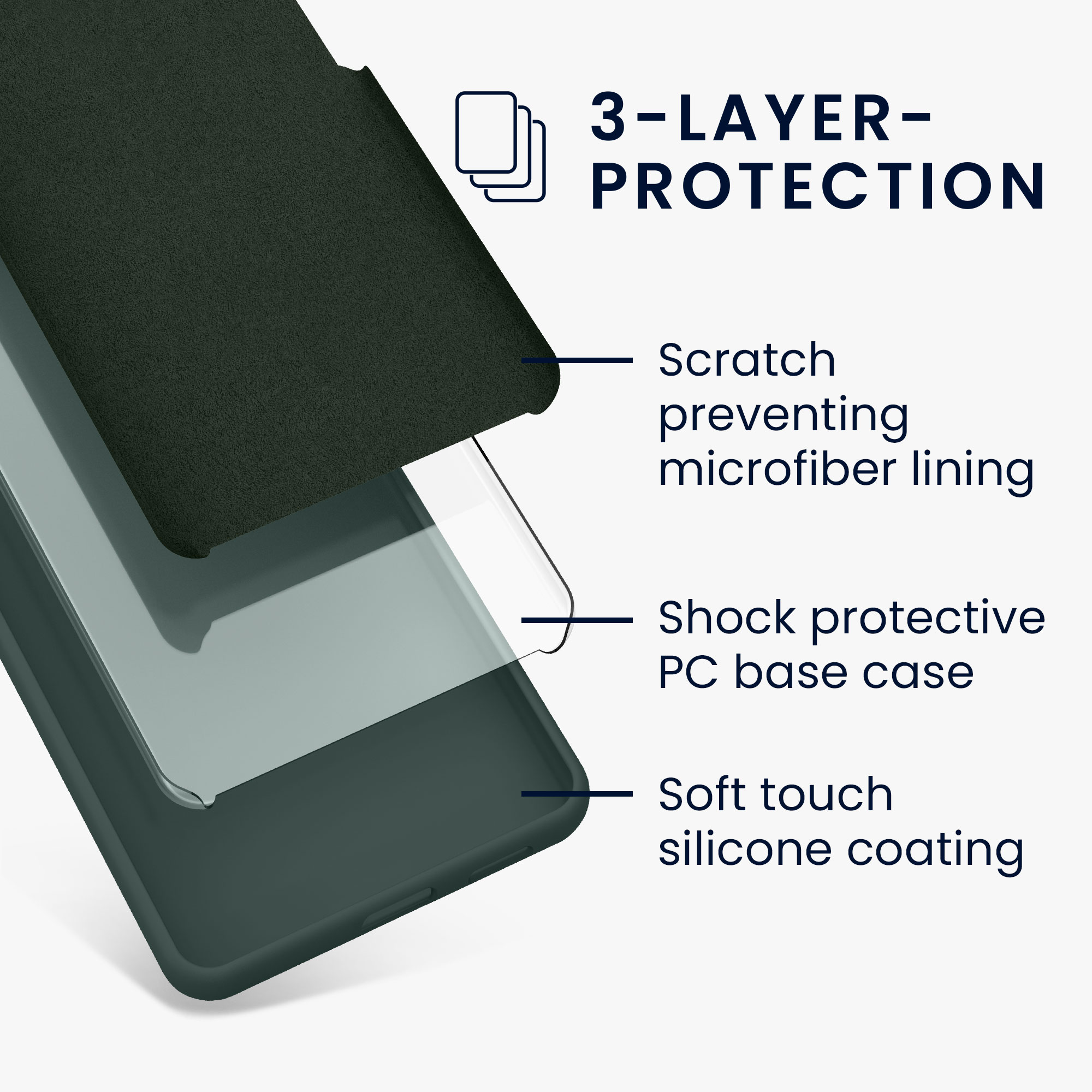 Silikonový kryt kwmobile pro Google Pixel 9a - mechově zelená
