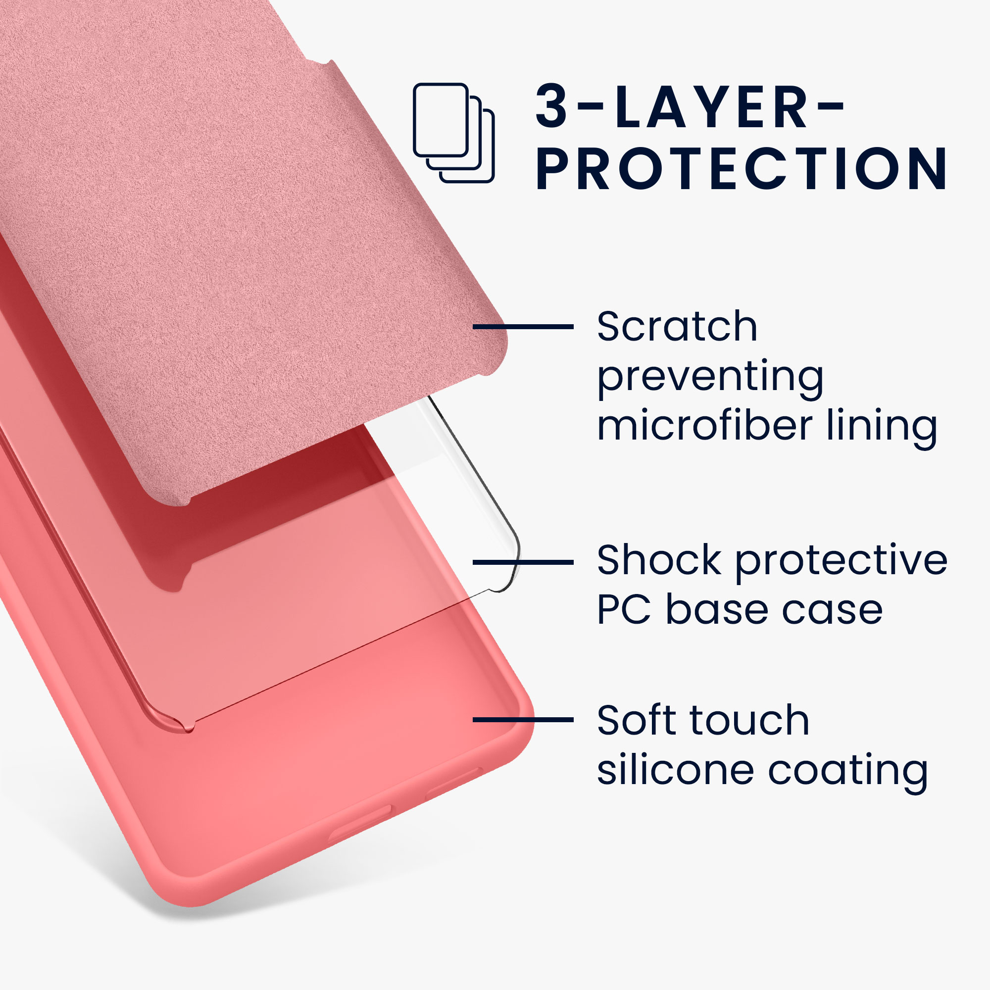Silikonový kryt kwmobile pro Google Pixel 9a - pastelově korálová