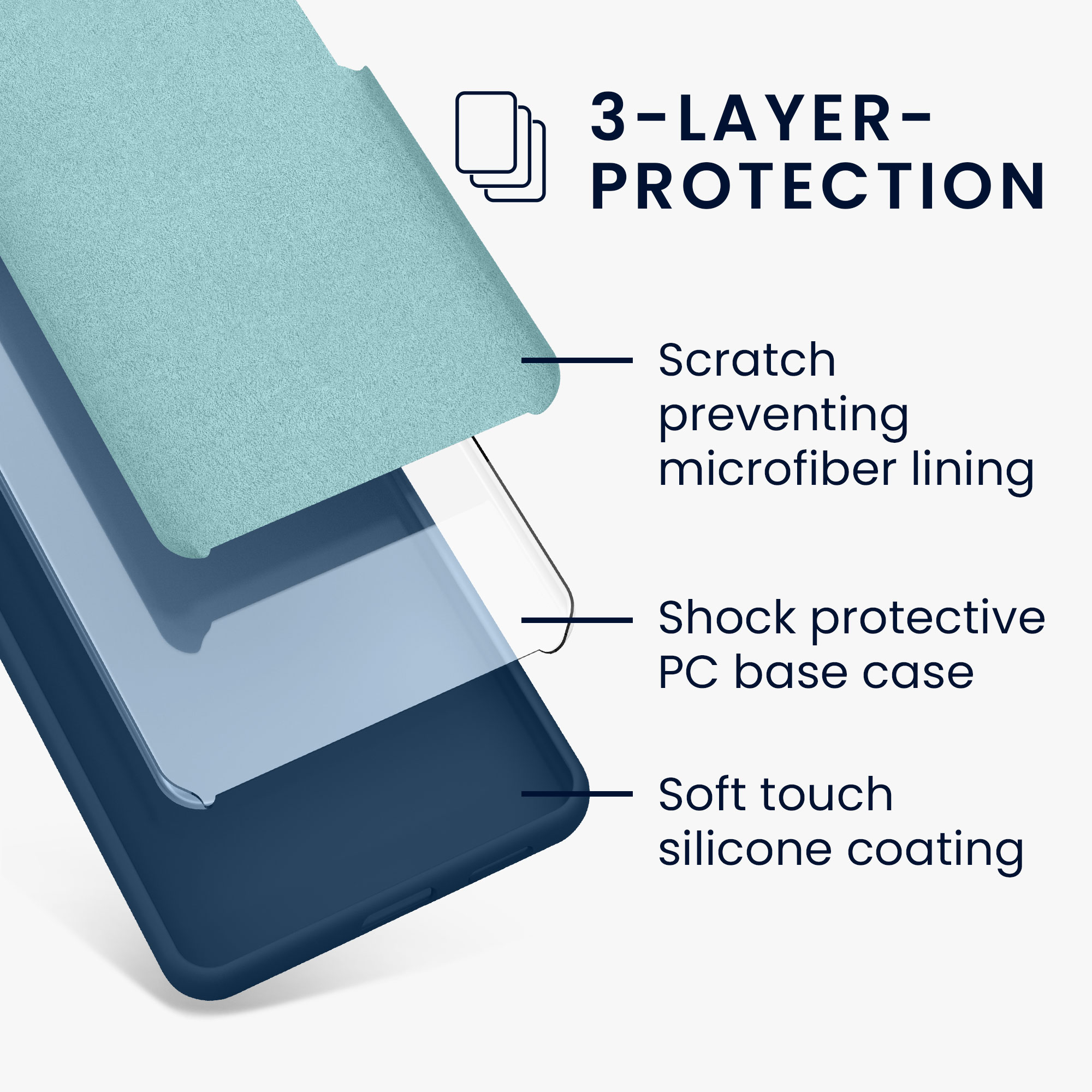 Silikonový kryt kwmobile pro Google Pixel 9a - námořnická modrá