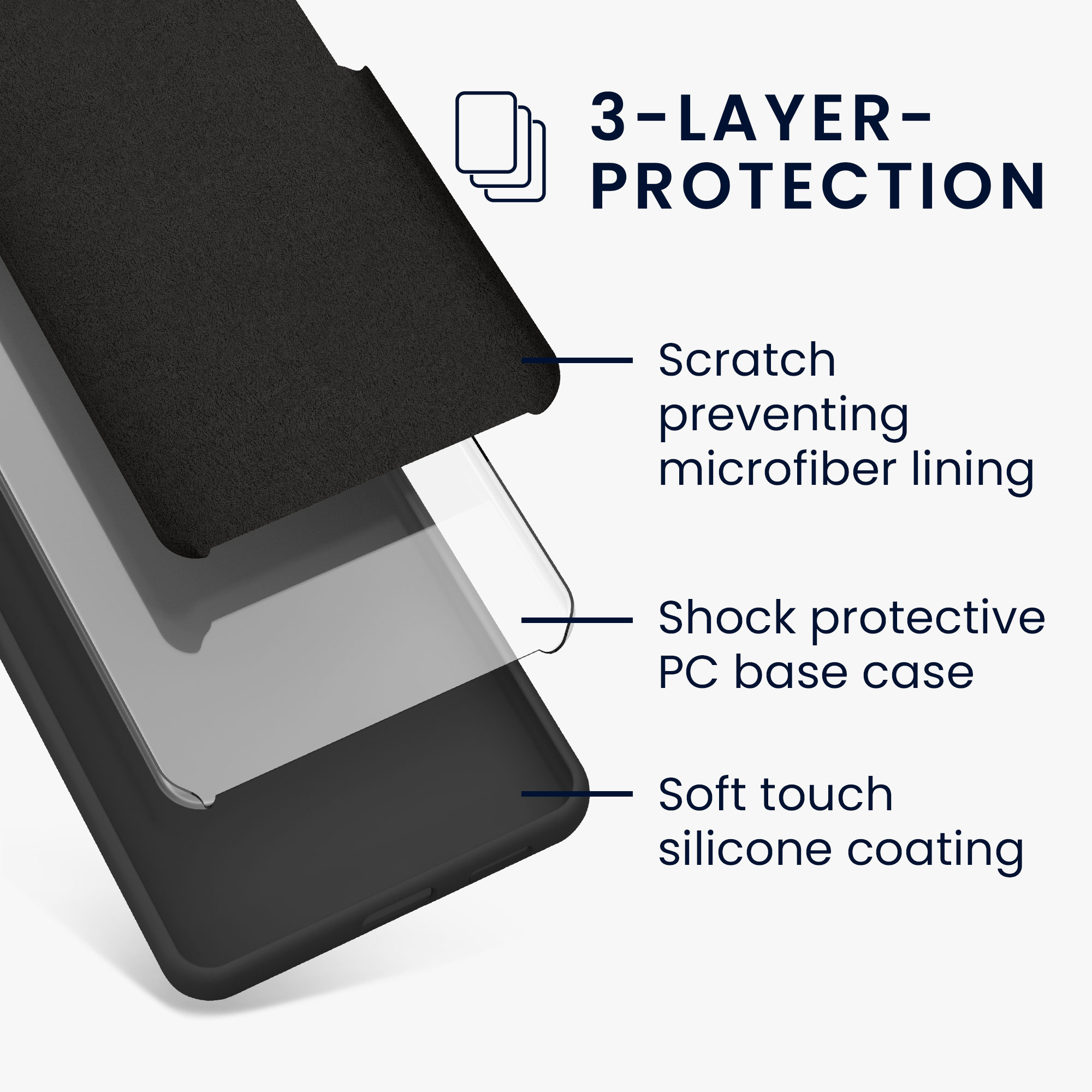 Silikonový kryt kwmobile pro Google Pixel 9a - černá matná