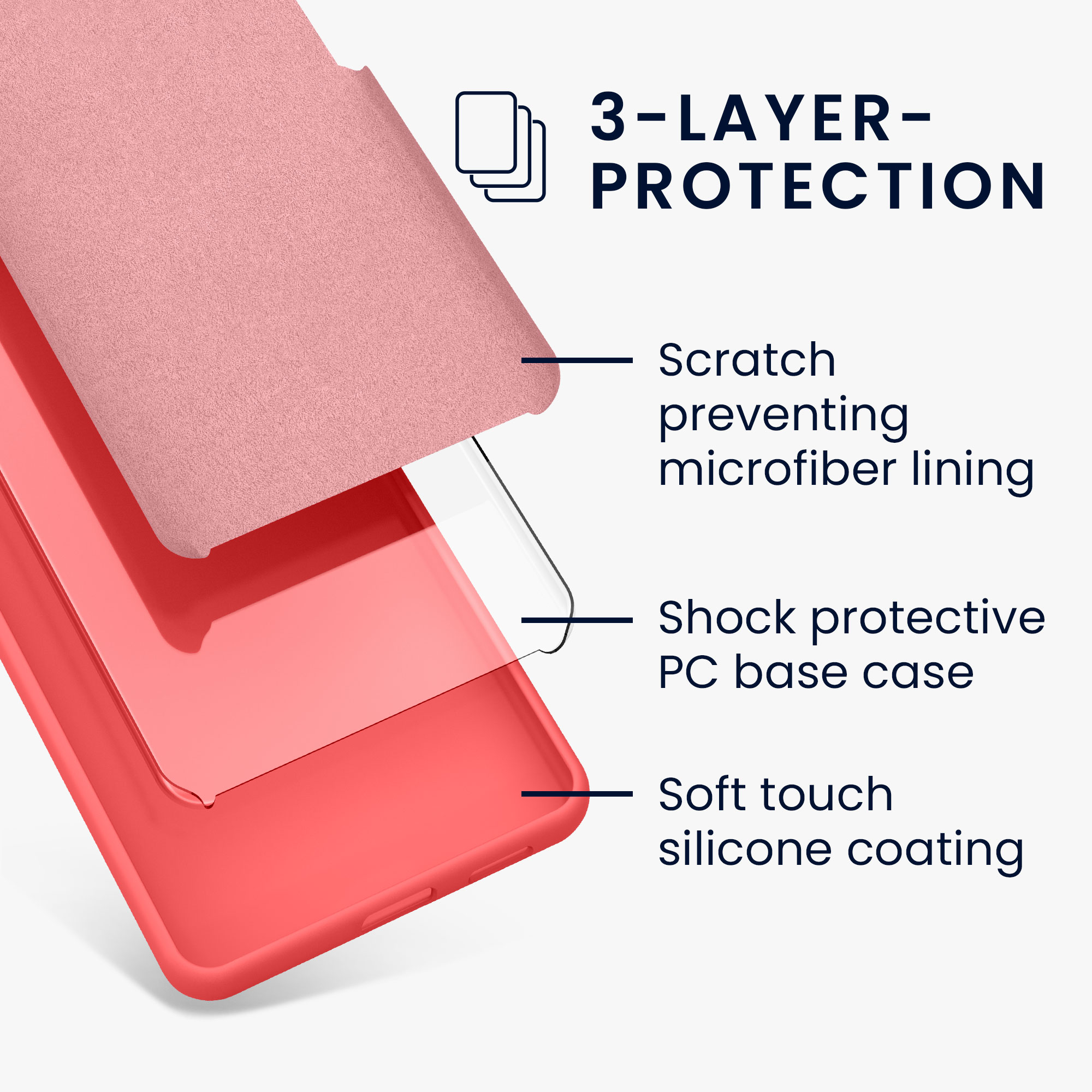 Silikonový kryt kwmobile pro Google Pixel 9a - neonově korálová