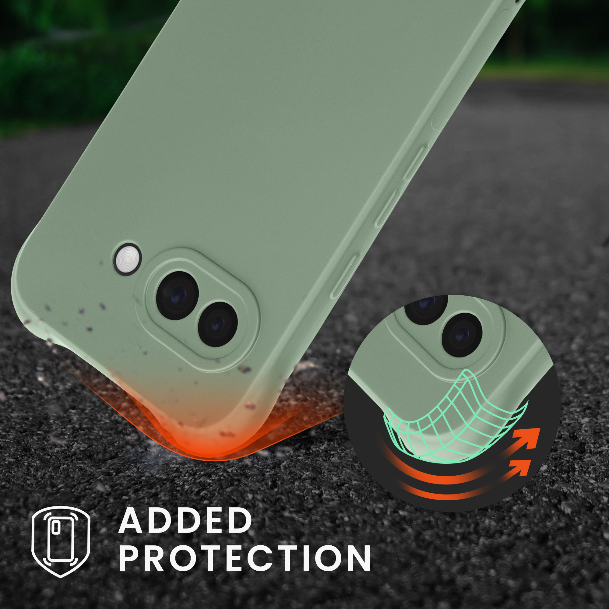 Crossbody kryt kwmobile pro Google Pixel 9a - šedozelená
