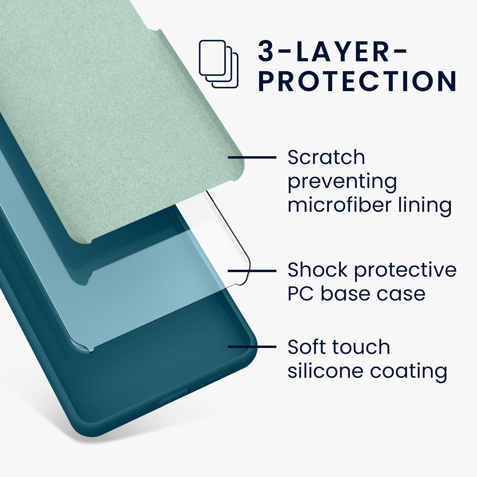 Kryt Xiaomi Redmi Note 14 Pro 5G silikonový TPU modrozelená matná kwmobile