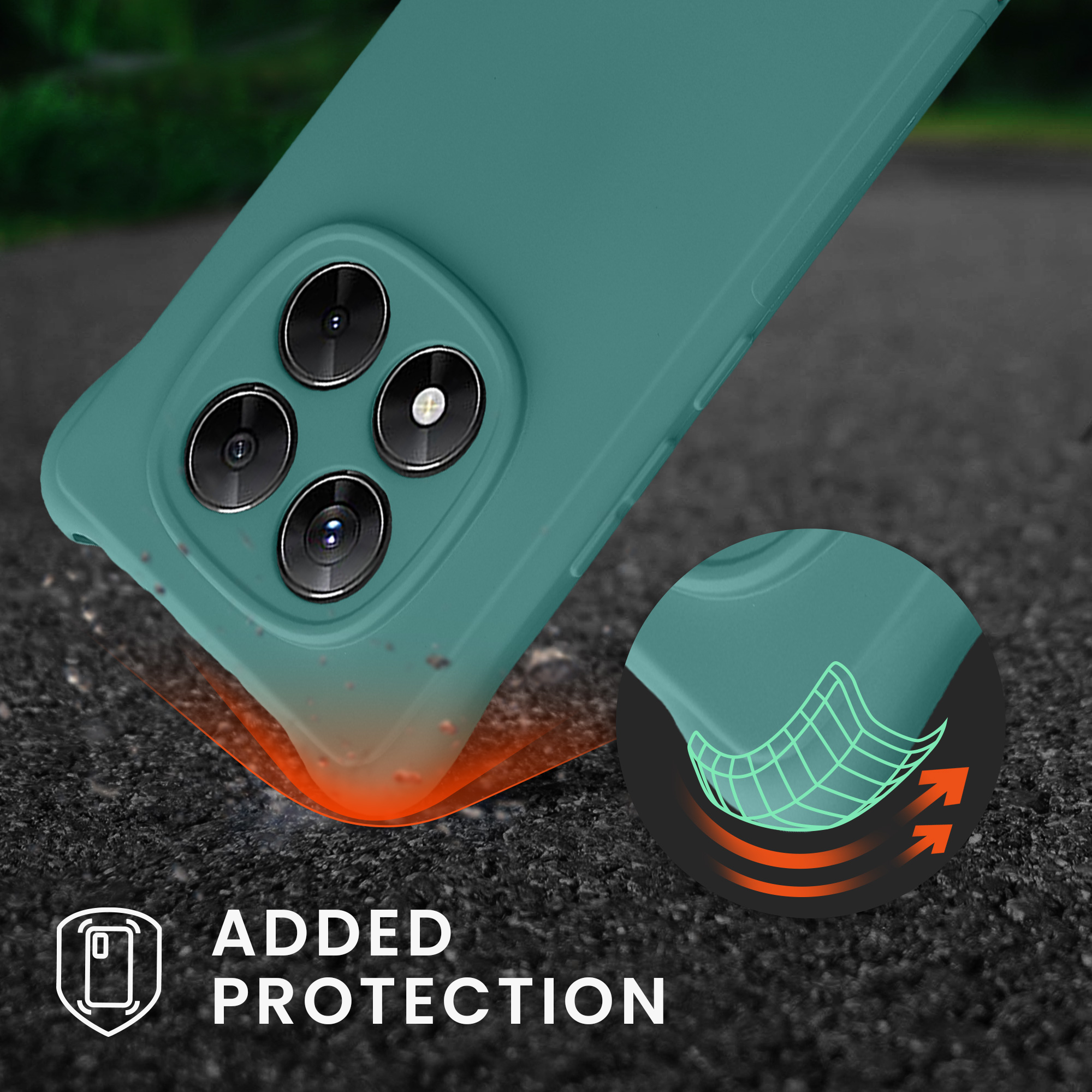 Kryt Xiaomi Redmi Note 14 Pro 4G crossbody popruh TPU Petrol kwmobile