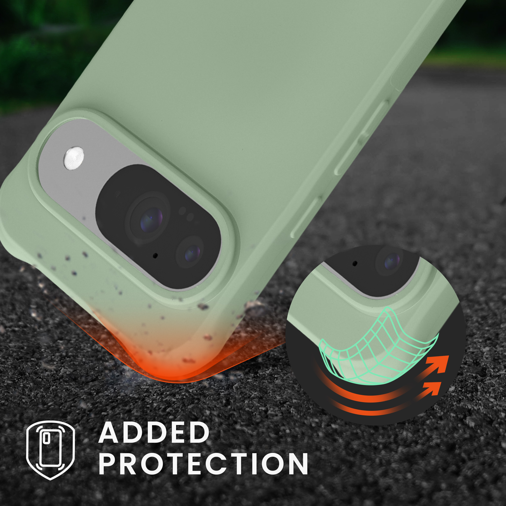 Crossbody kryt kwmobile pro Google Pixel 10 / Pixel 10 Pro - šedozelená