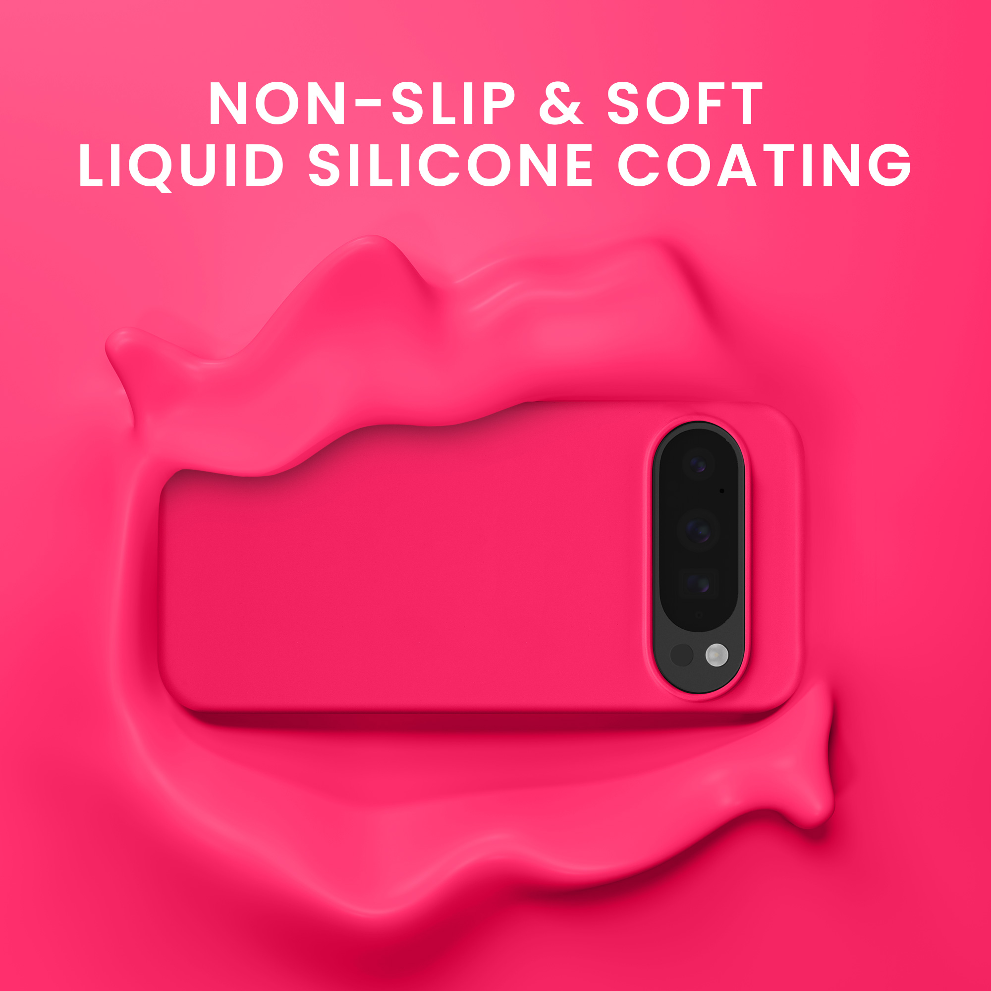 Silikonový kryt kwmobile pro Google Pixel 10 Pro XL - neonově růžová