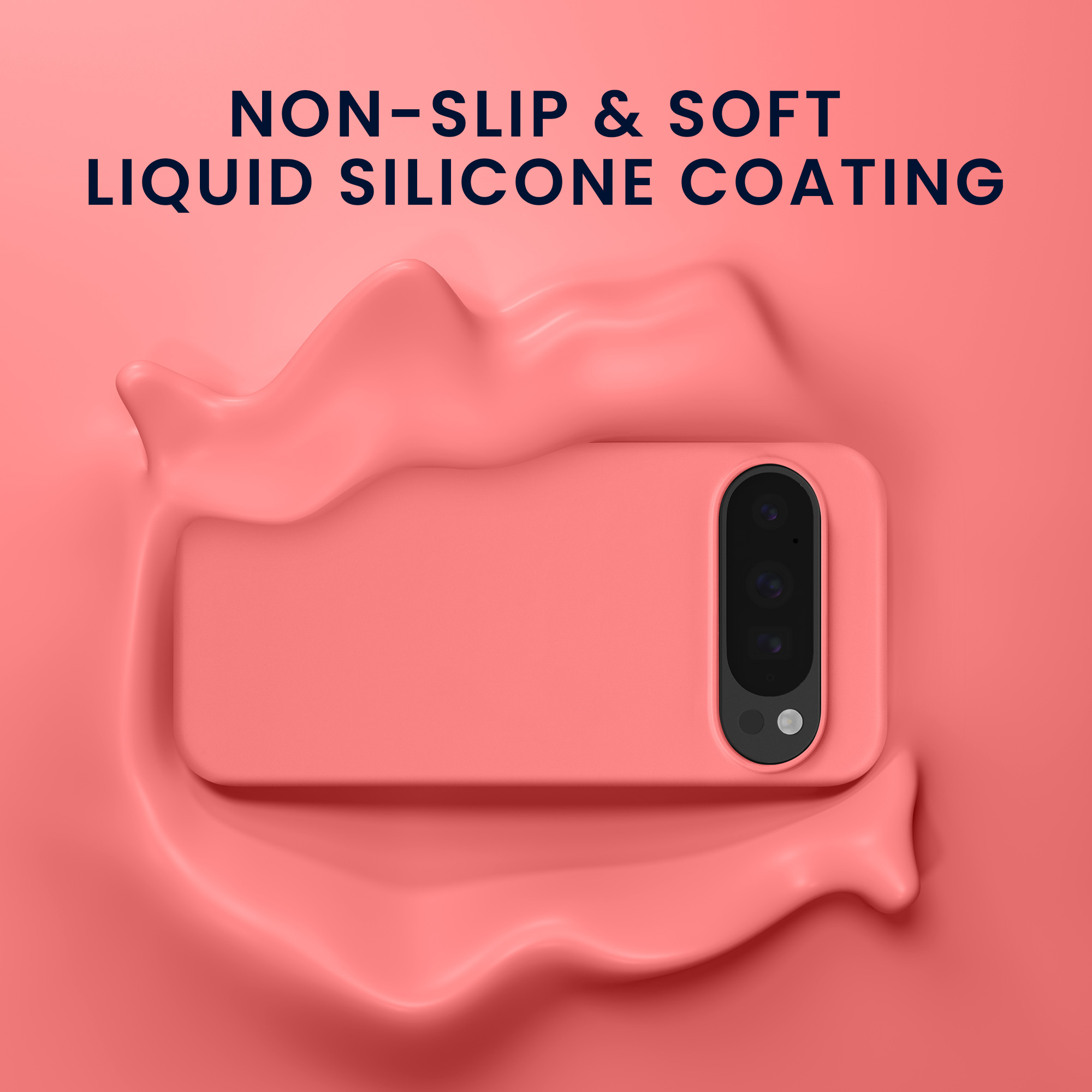 Silikonový kryt kwmobile pro Google Pixel 10 Pro XL - pastelově korálová