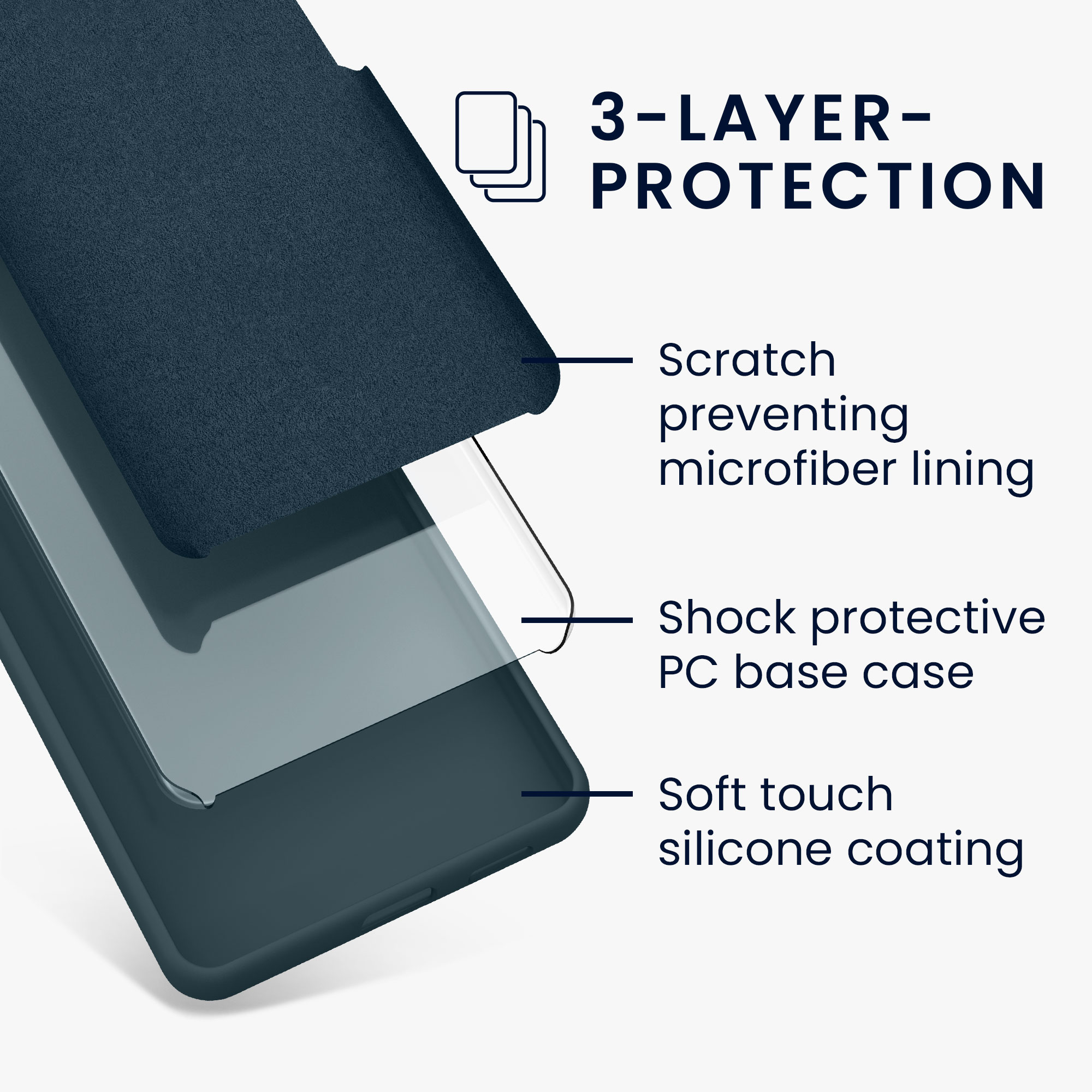 Silikonový kryt kwmobile pro Google Pixel 10 / Pixel 10 Pro - tmavě břidlicová