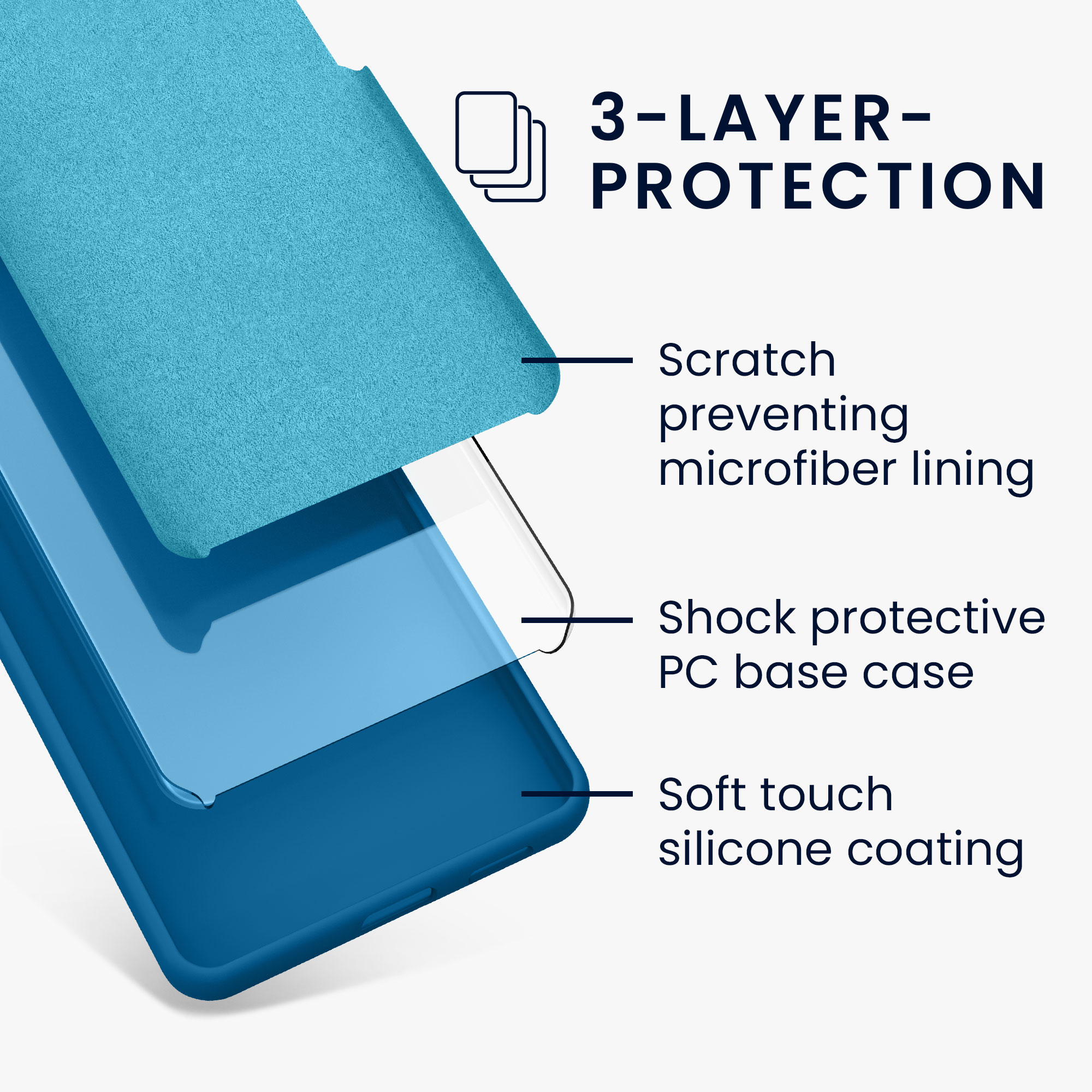 Silikonový kryt kwmobile pro Google Pixel 10 / Pixel 10 Pro - modrá Blue Reef