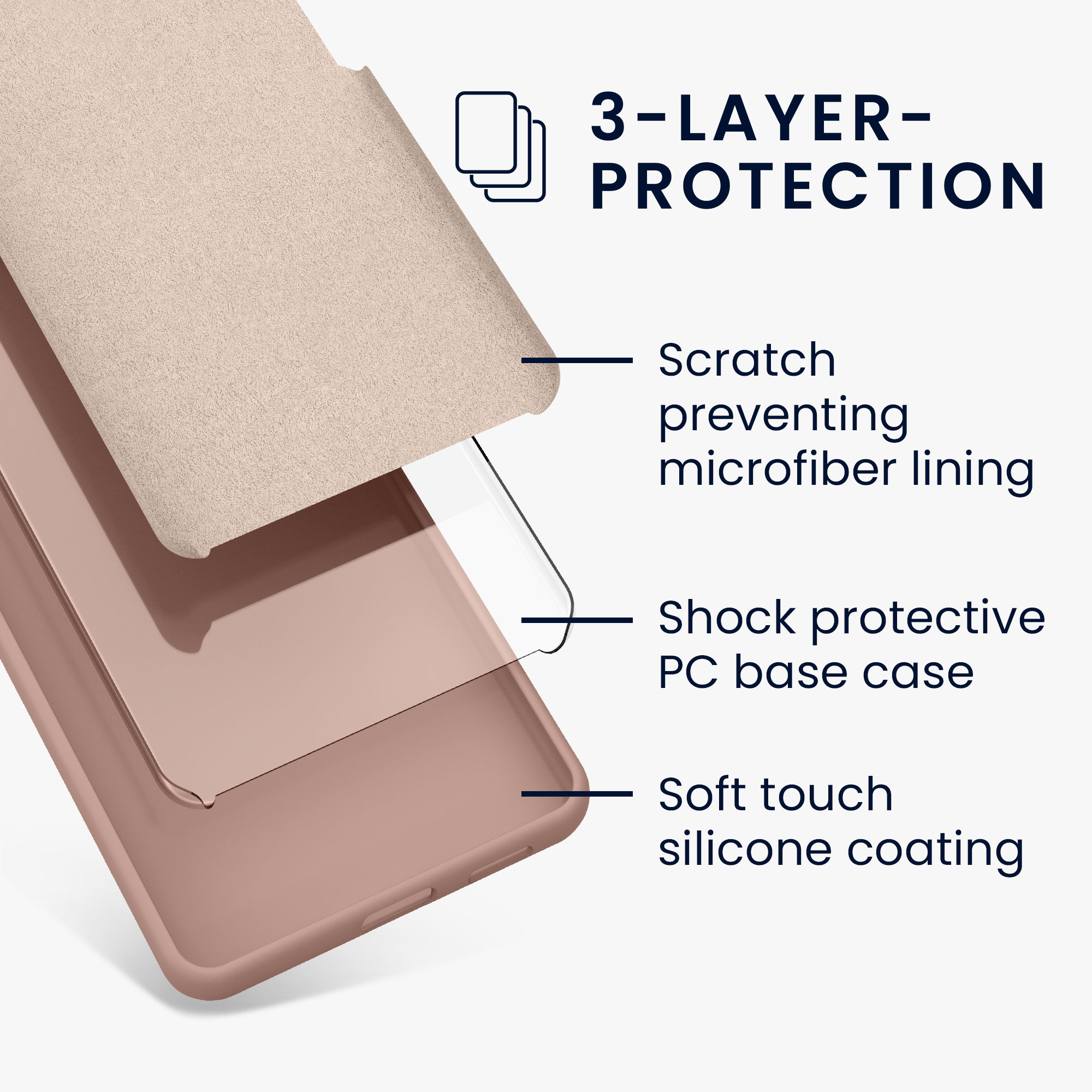 Silikonový kryt kwmobile pro Google Pixel 10 / Pixel 10 Pro - matná starorůžová