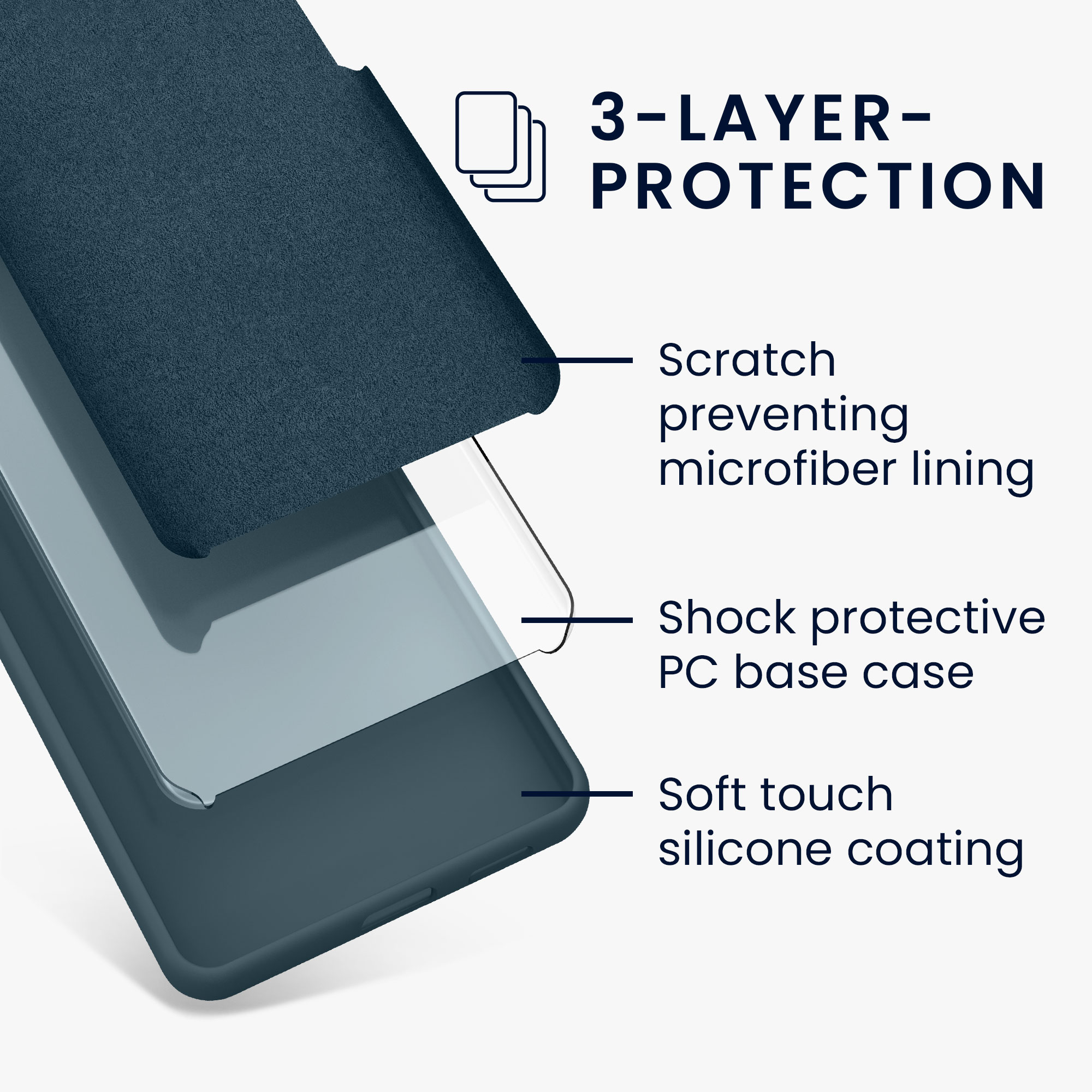Silikonový kryt kwmobile pro Google Pixel 10 Pro XL - tmavě břidlicová
