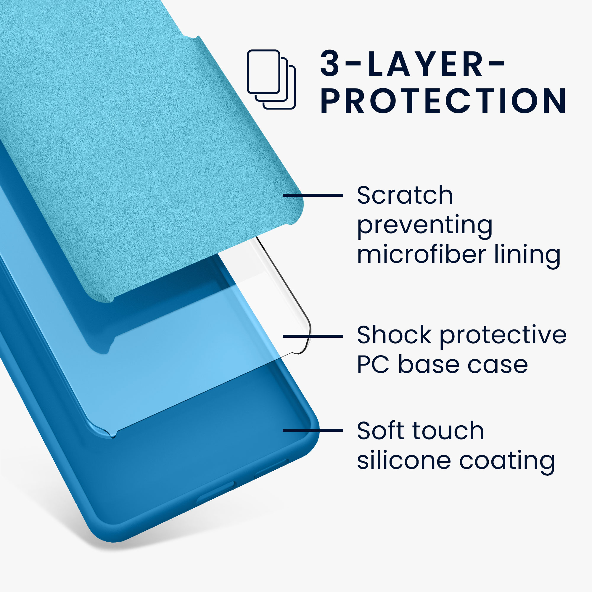 Silikonový kryt kwmobile pro Google Pixel 10 Pro XL - modrá Blue Reef