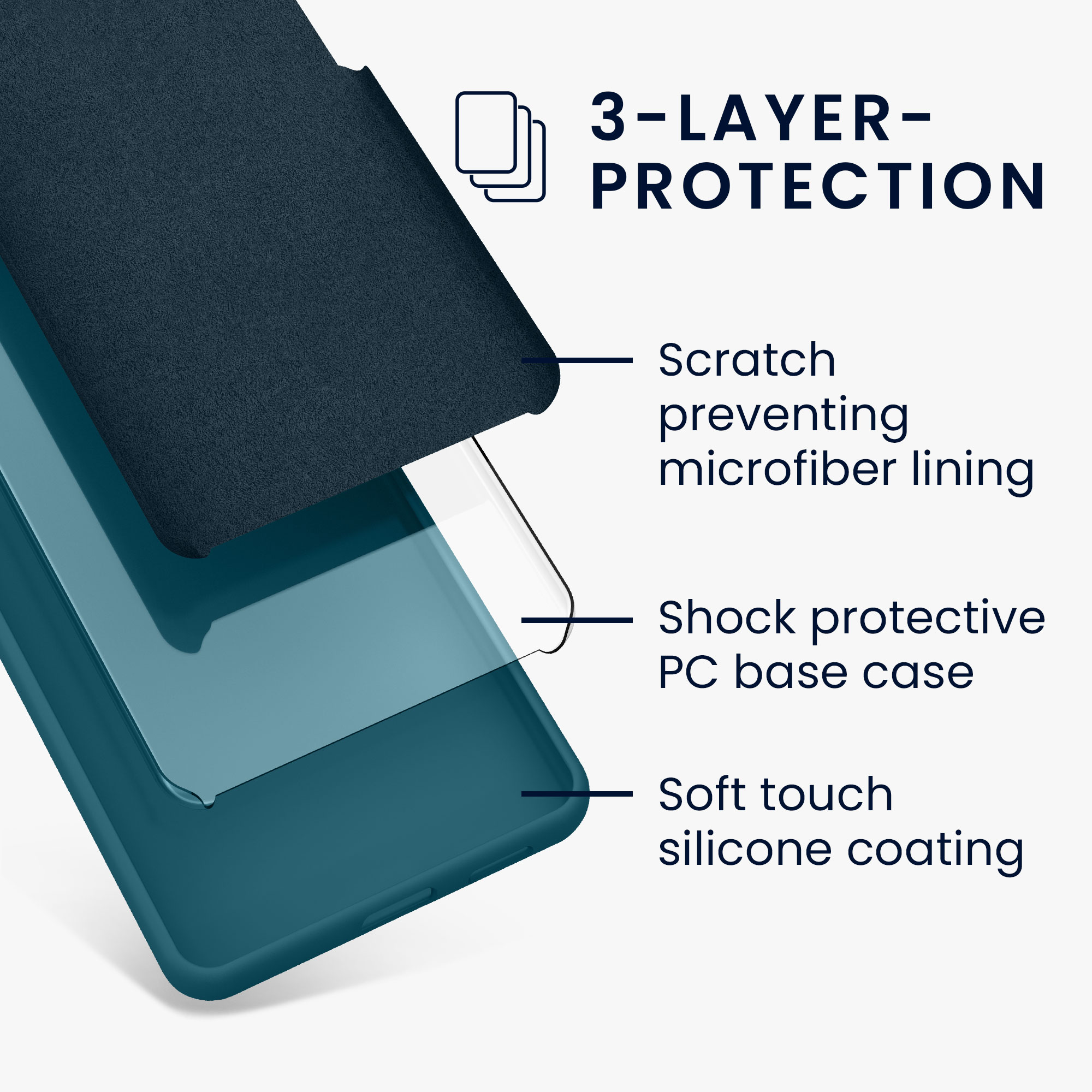 Silikonový kryt kwmobile pro Google Pixel 10 Pro XL - matná petrolejová