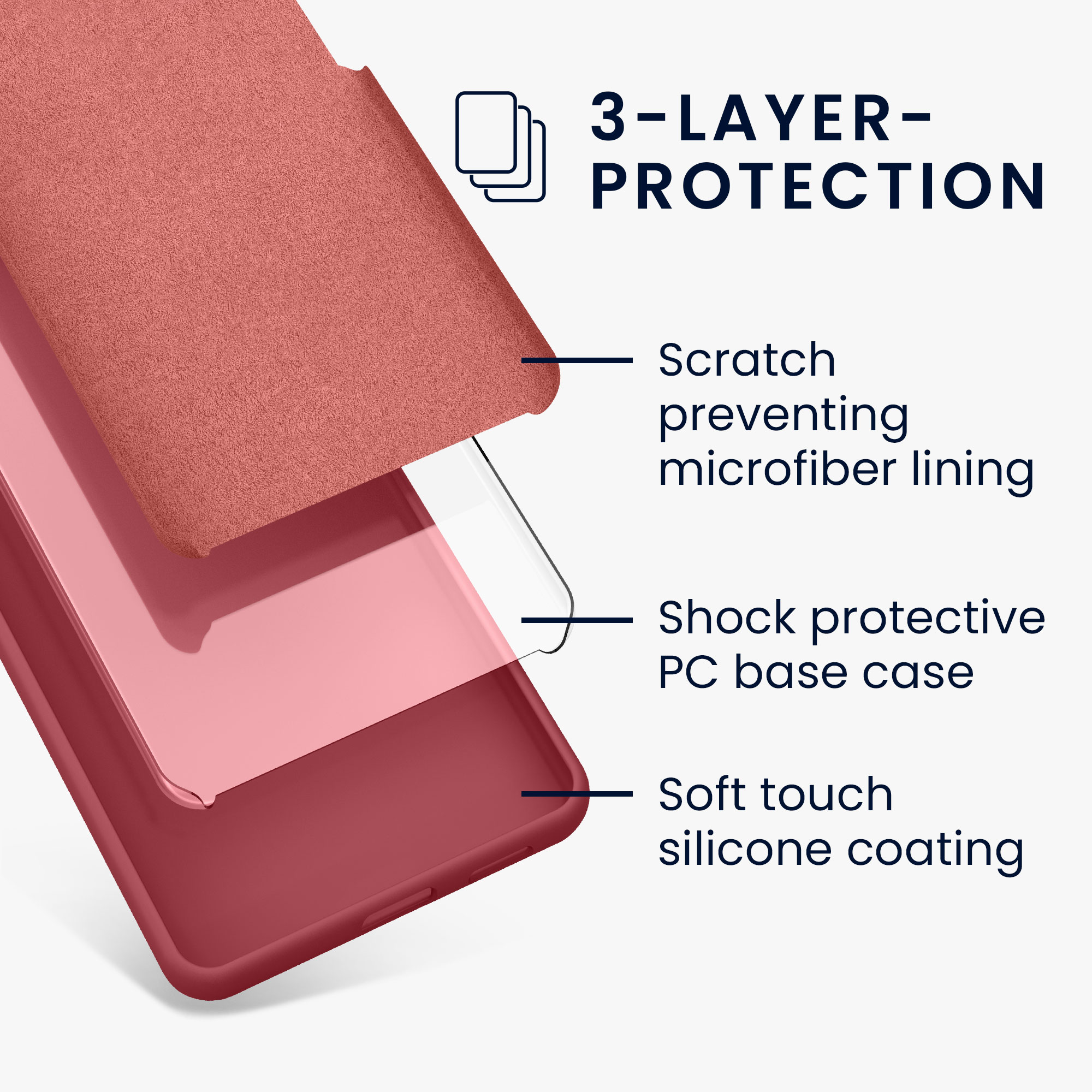 Silikonový kryt kwmobile pro Google Pixel 10 Pro XL - tmavě růžová