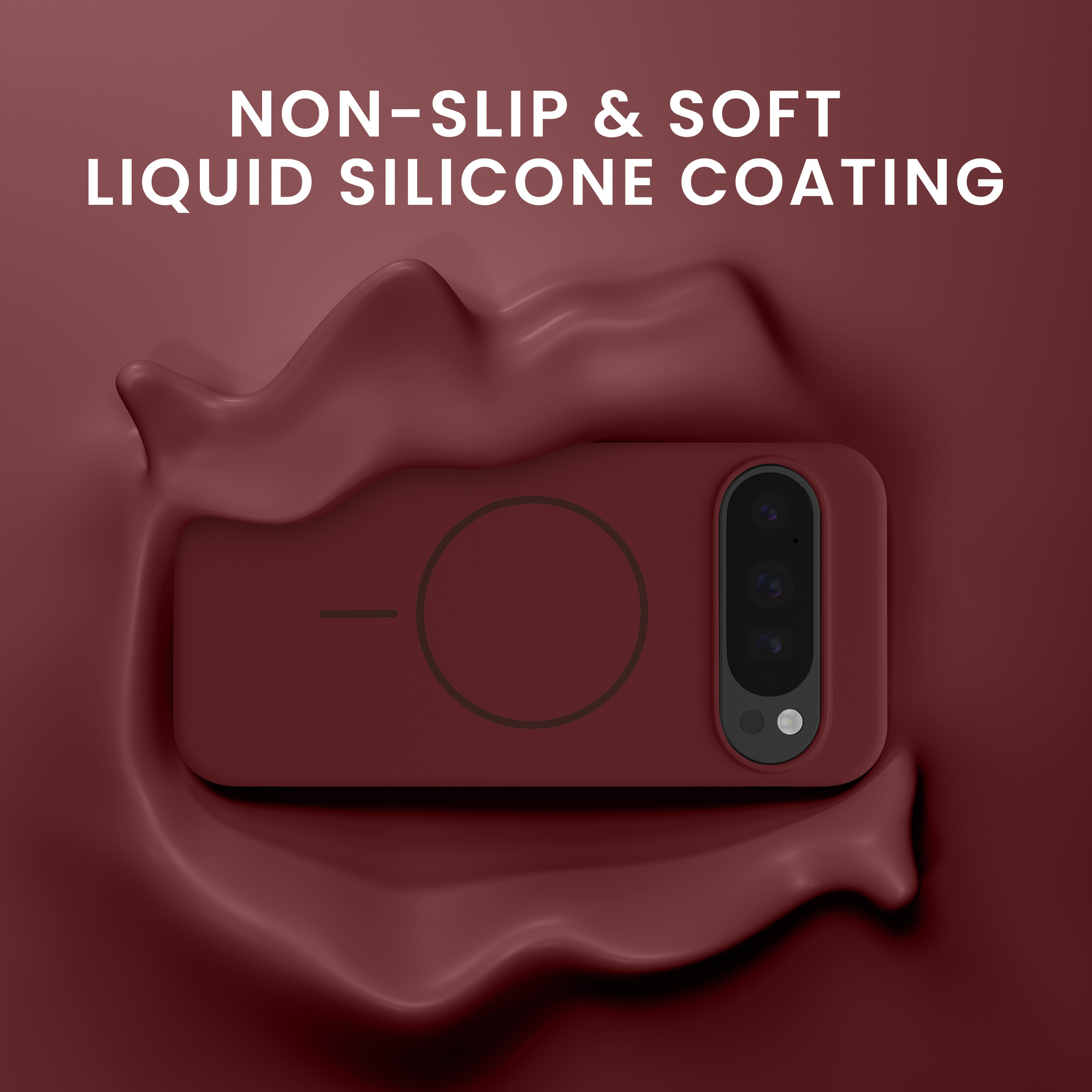 Silikonový kryt kwmobile pro Google Pixel 10 / Pixel 10 Pro - bordó fialová