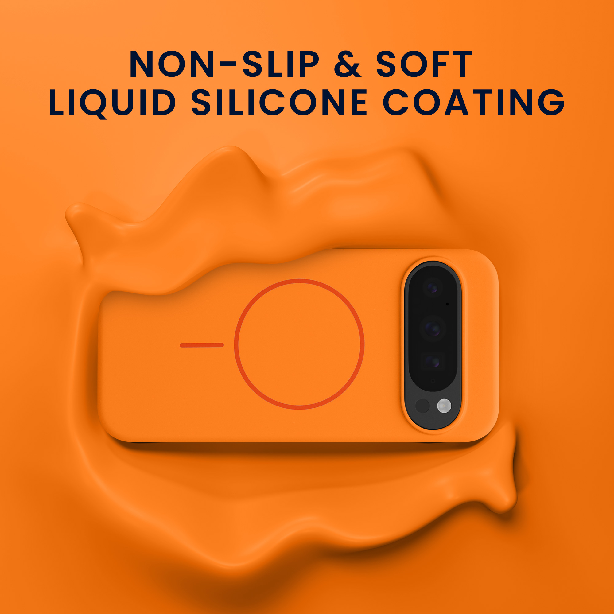 Silikonový kryt kwmobile pro Google Pixel 10 Pro XL - ovocně oranžová
