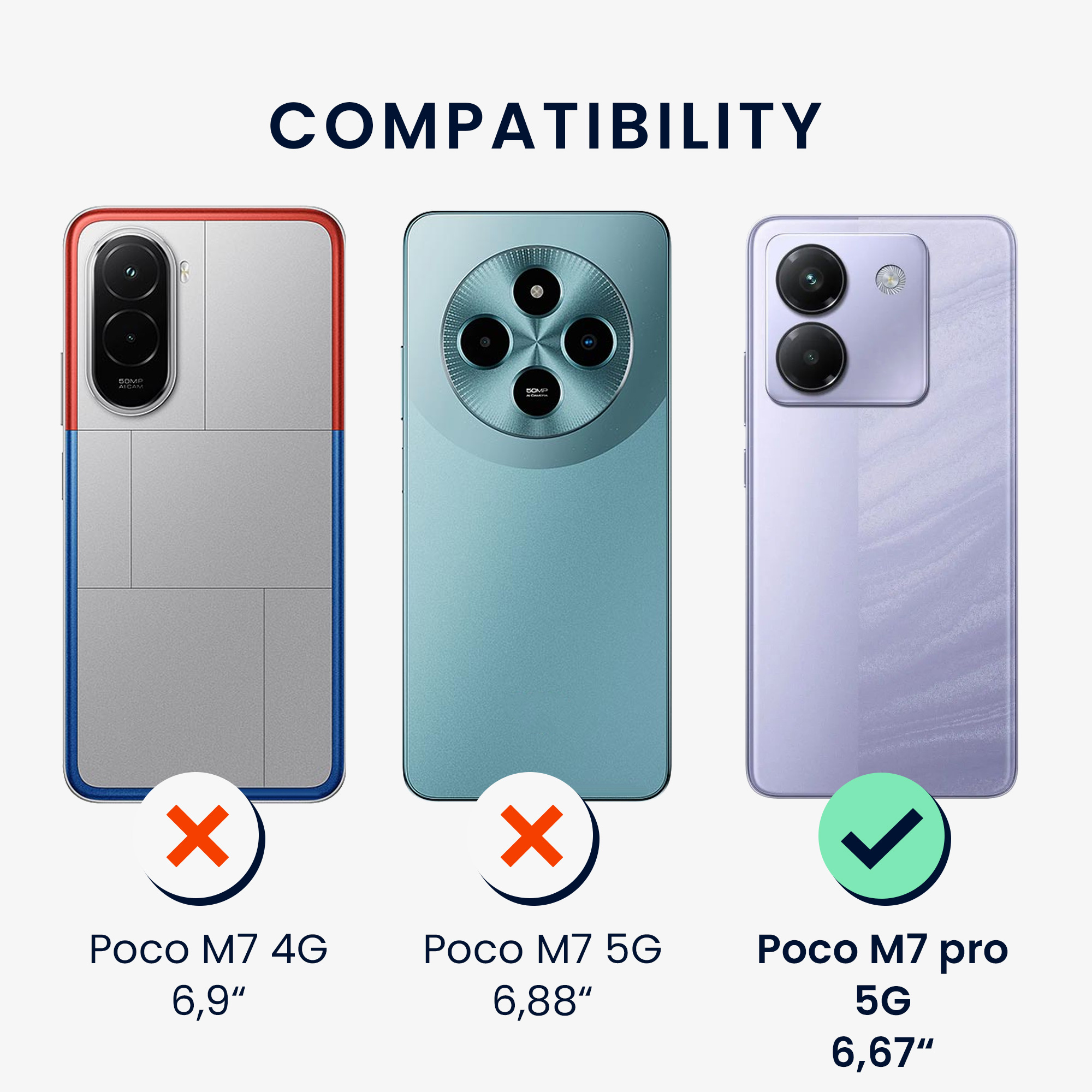 Kryt Xiaomi Poco M7 pro 5G Don't Touch TPU bílá/černá kwmobile