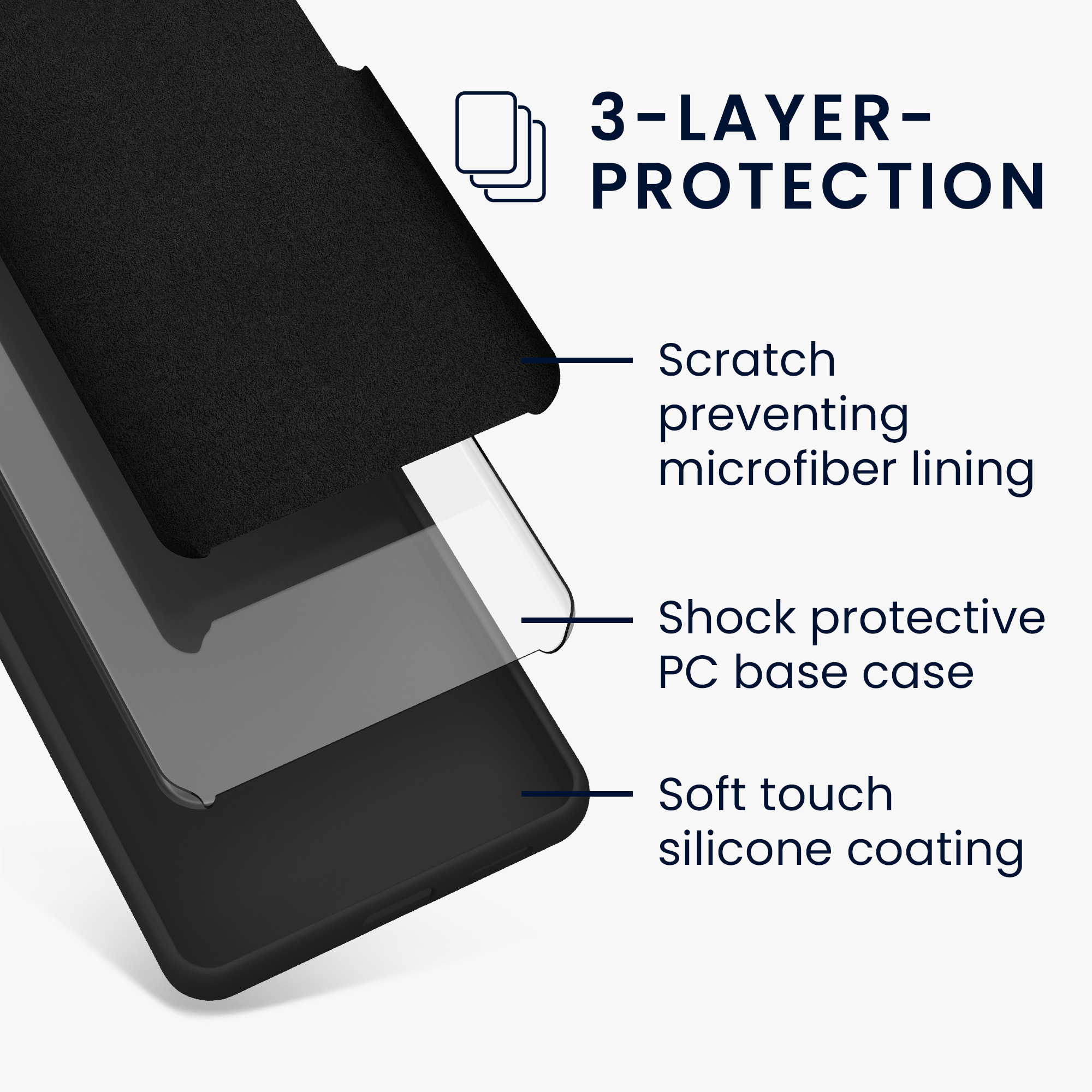 Silikonový kryt kwmobile pro Google Pixel 10a - černá
