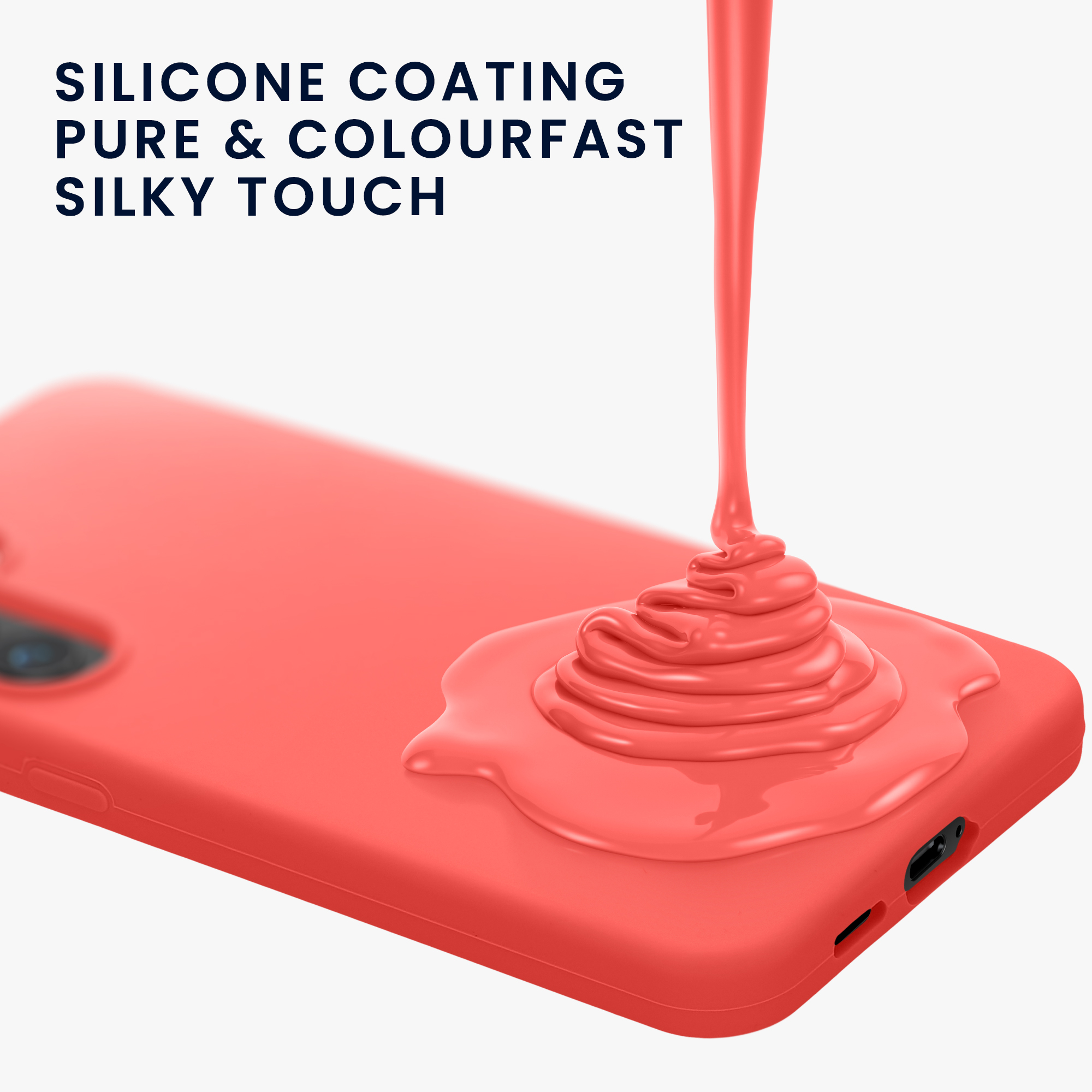 Silikonový kryt na mobil Galaxy S24 kwmobile neonová korálová