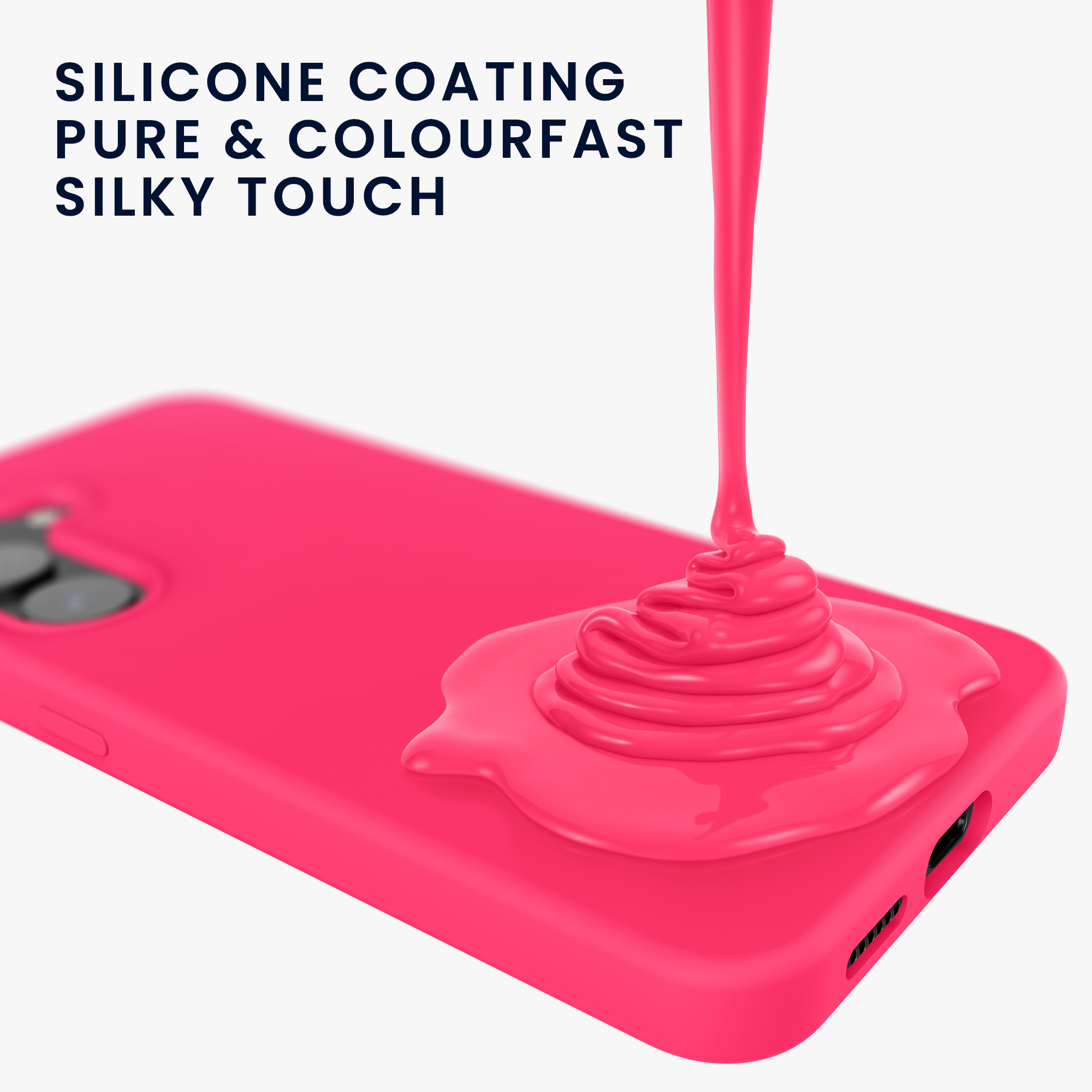 Silikonový kryt na mobil Galaxy S23 FE kwmobile neonově růžová