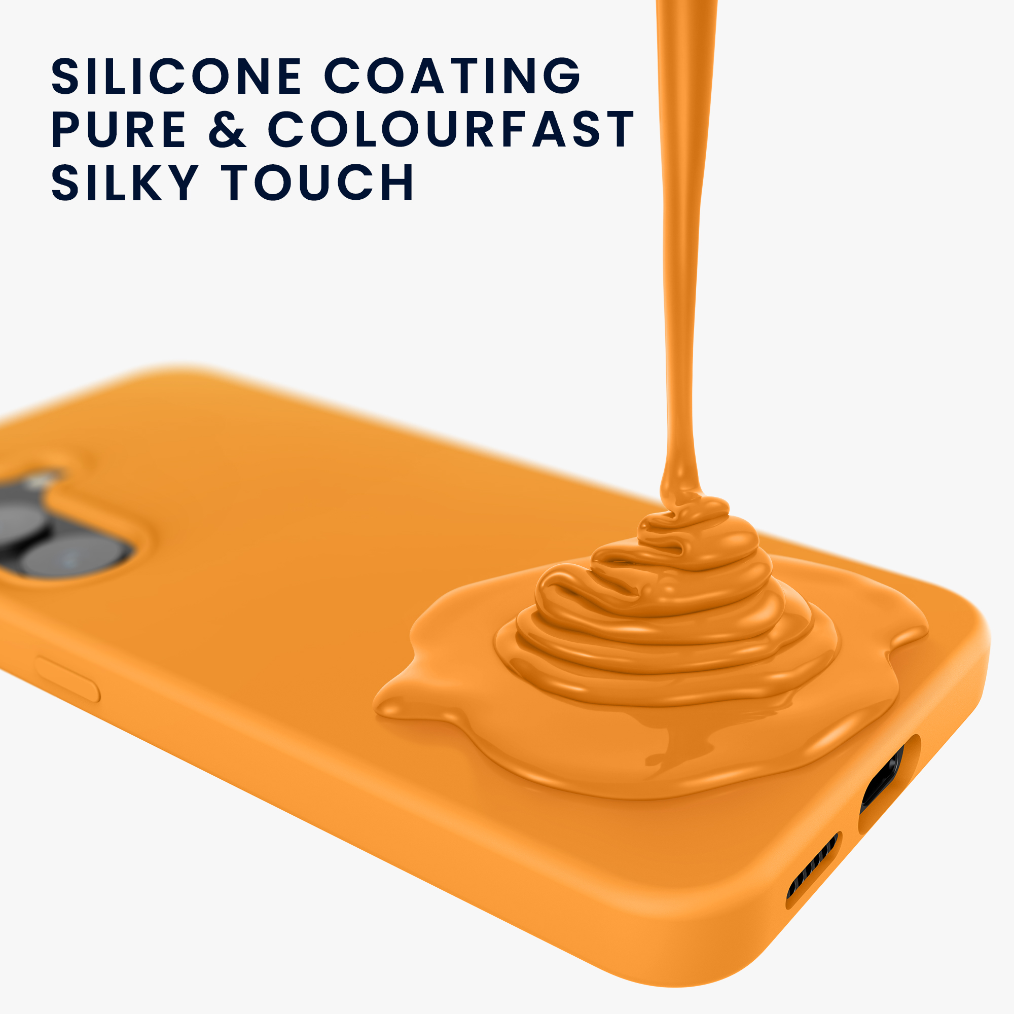 Silikonový kryt na mobil Galaxy S23 FE kwmobile ovocná oranžová