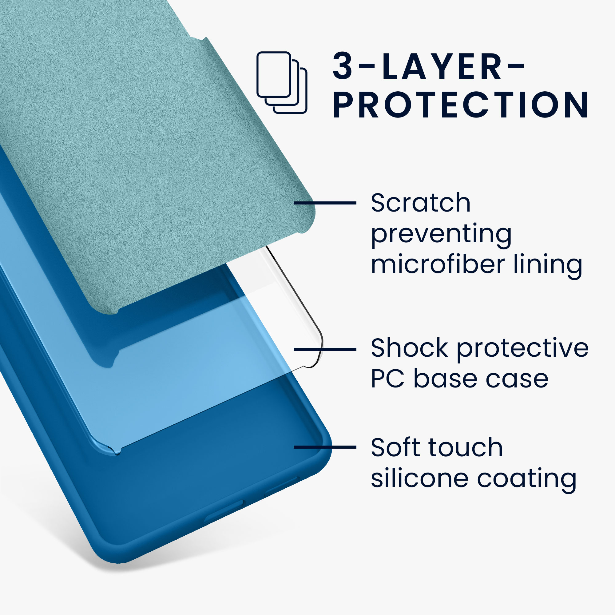 Kryt na mobil Samsung Galaxy A55 5G kwmobile TPU Modrý útes