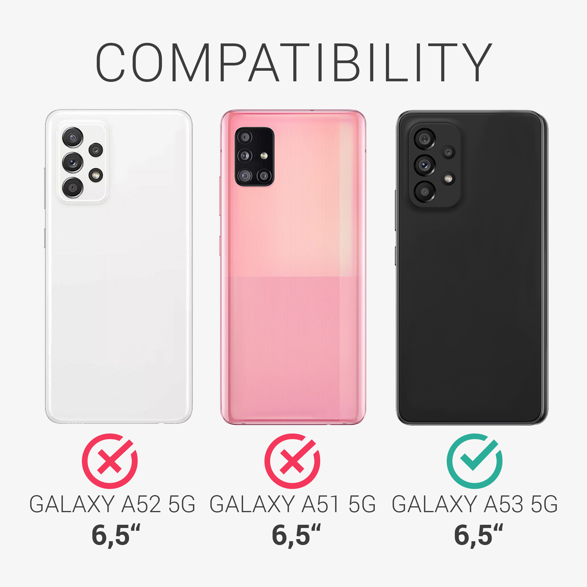 Matná ochranná fólie Samsung Galaxy A53 5G kwmobile 3 ks anti-fingerprint matná