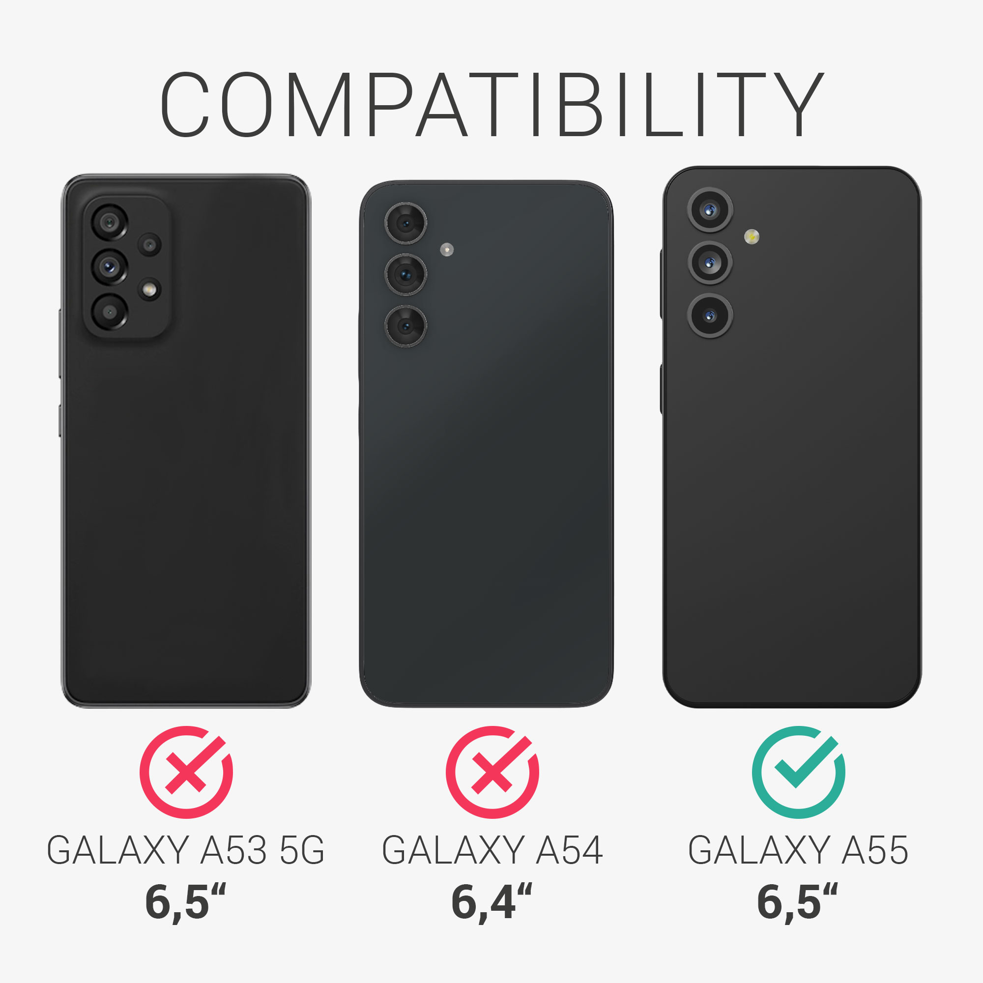 Ochranná fólie Samsung Galaxy A55 5G kwmobile 3 ks anti-fingerprint matná