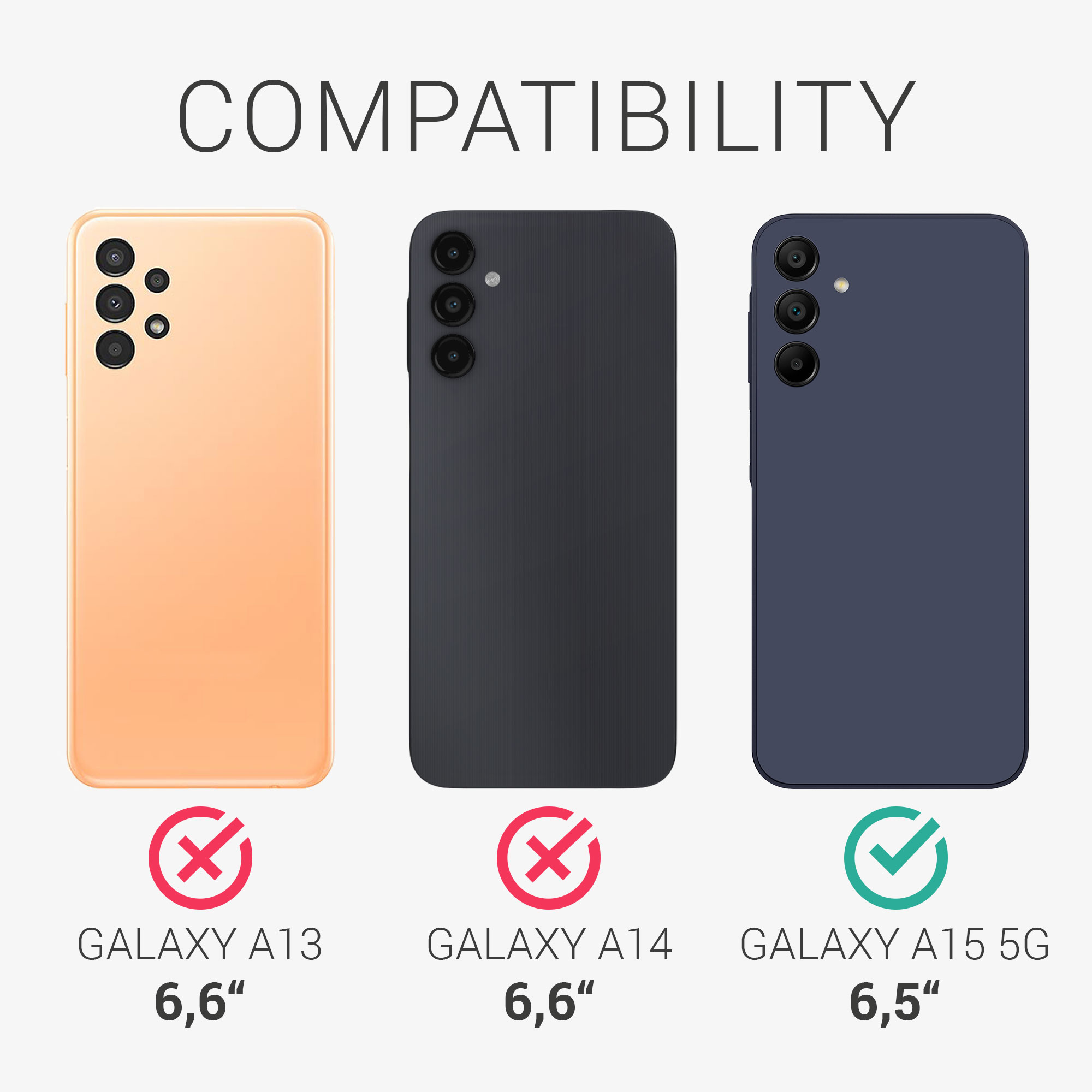 Matná ochranná fólie Samsung Galaxy A15 5G kwmobile 3 ks anti-fingerprint matná
