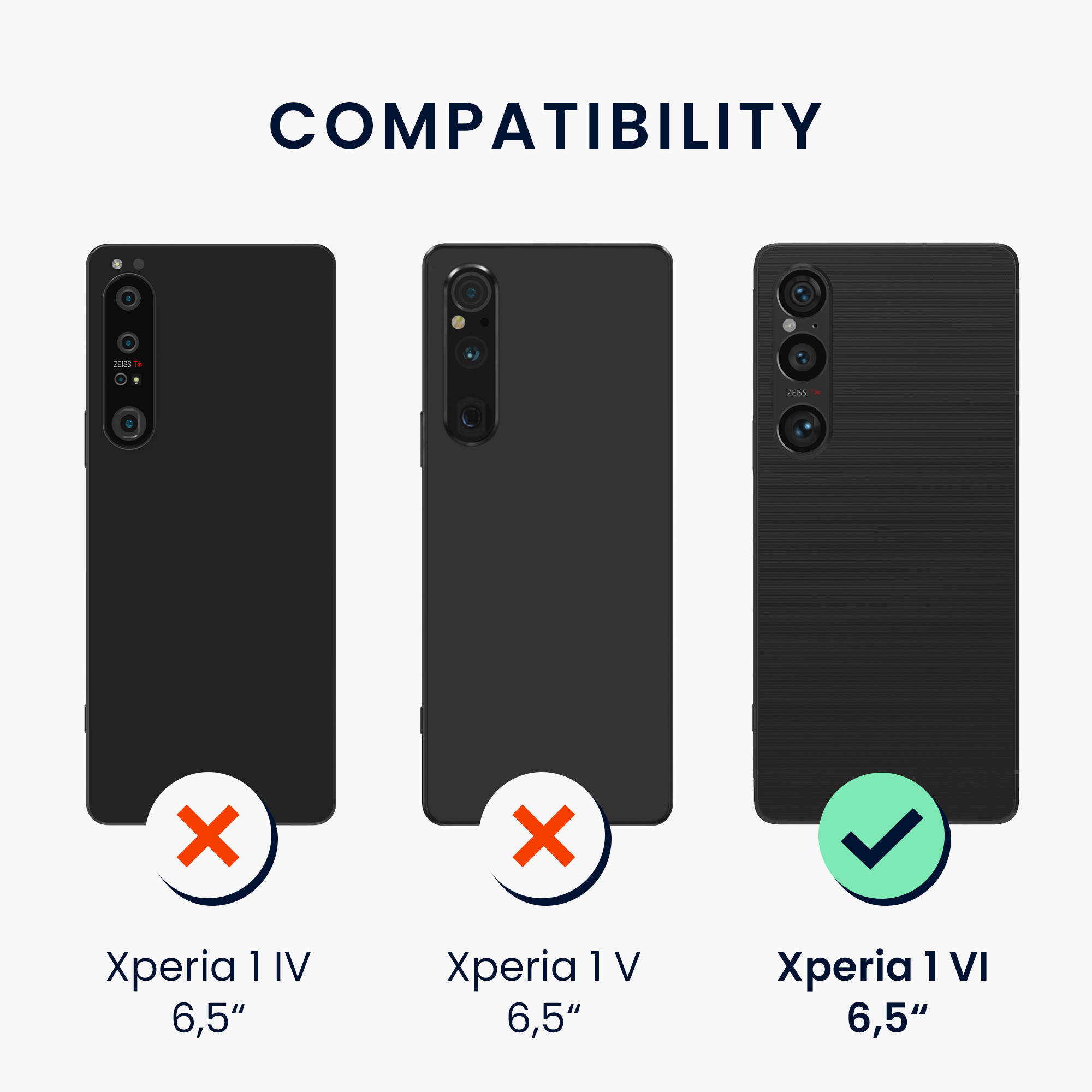 Ochranná fólie 6 ks kwmobile - Sony Xperia 1 VI - čirá