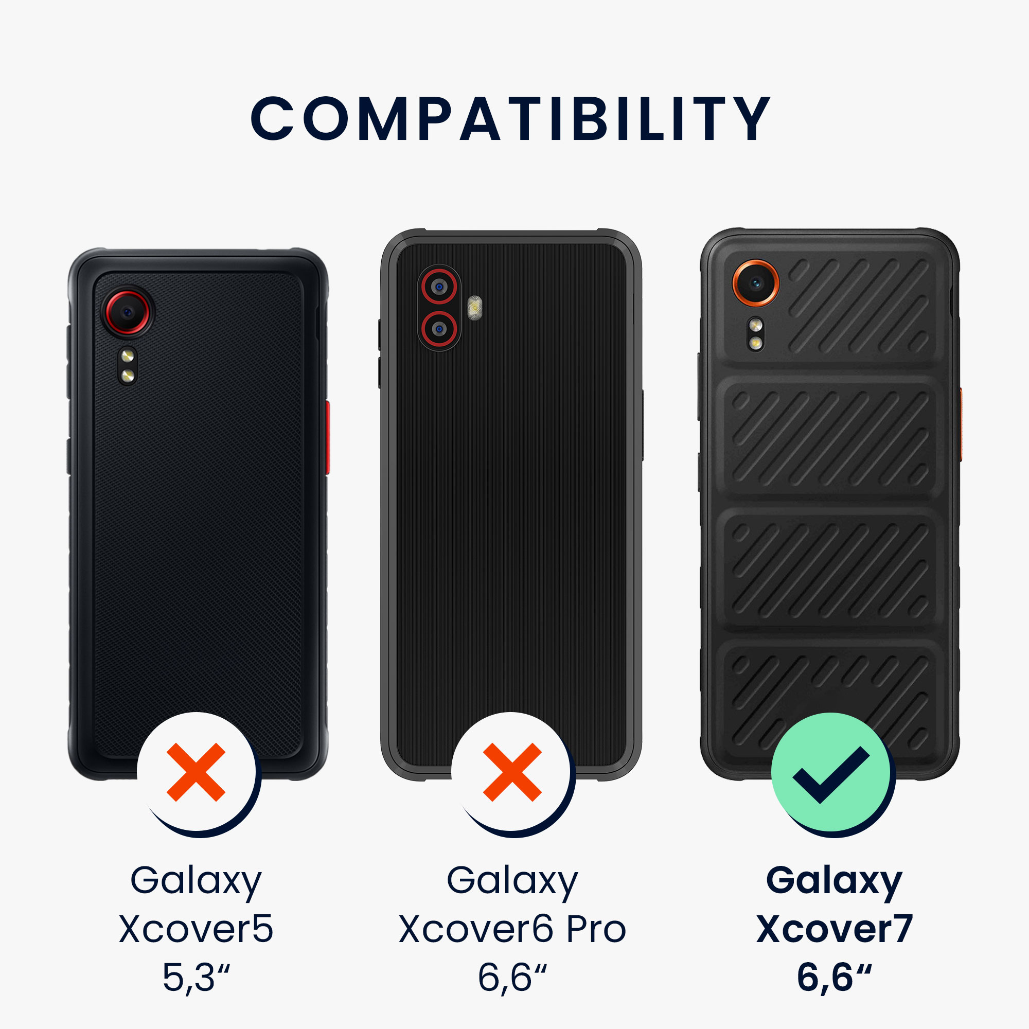 3x Ochranná fólie na mobil kwmobile pro Samsung Galaxy Xcover7 - čirá