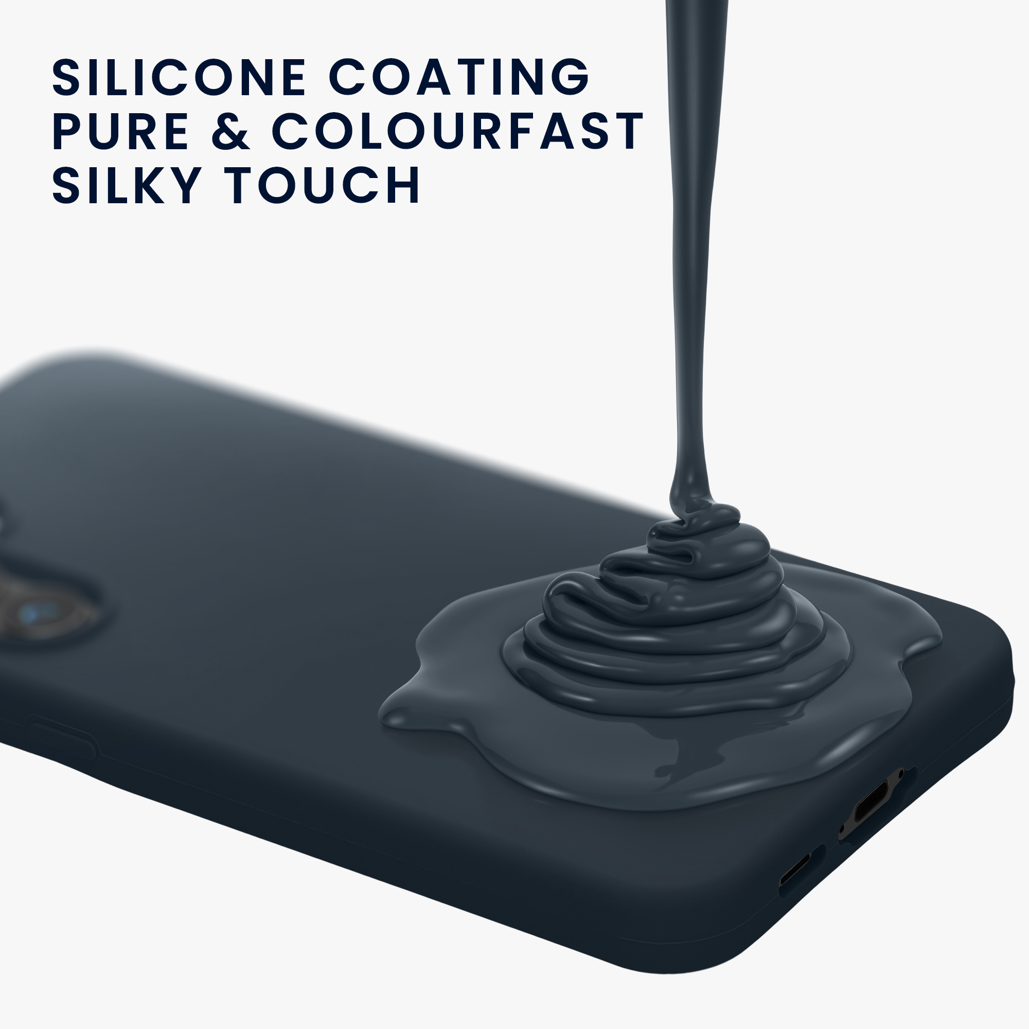 Silikonový kryt na mobil Galaxy S24 FE kwmobile tmavě břidlicová