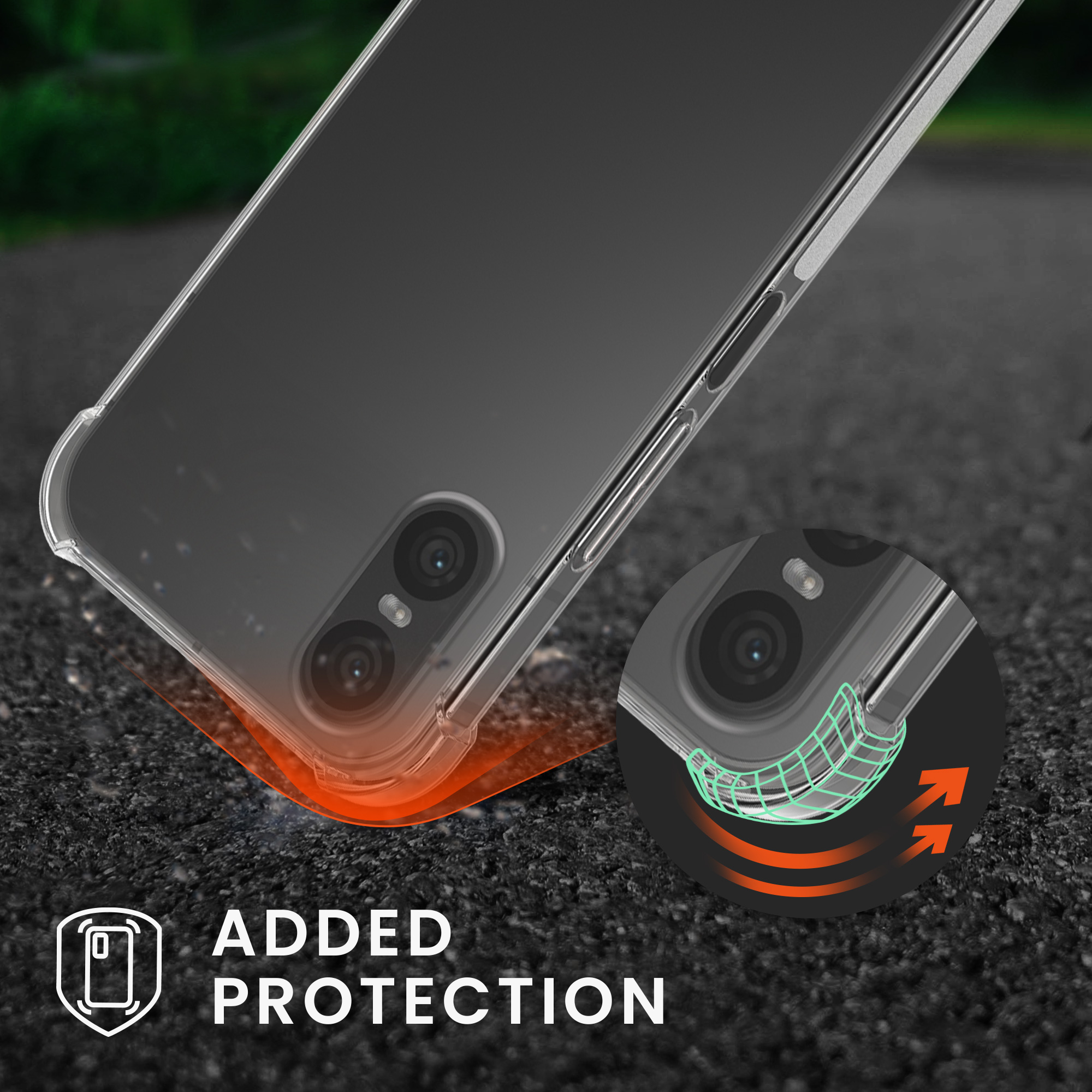 Crossbody pouzdro kwmobile - Sony Xperia 10 VI - transparentní