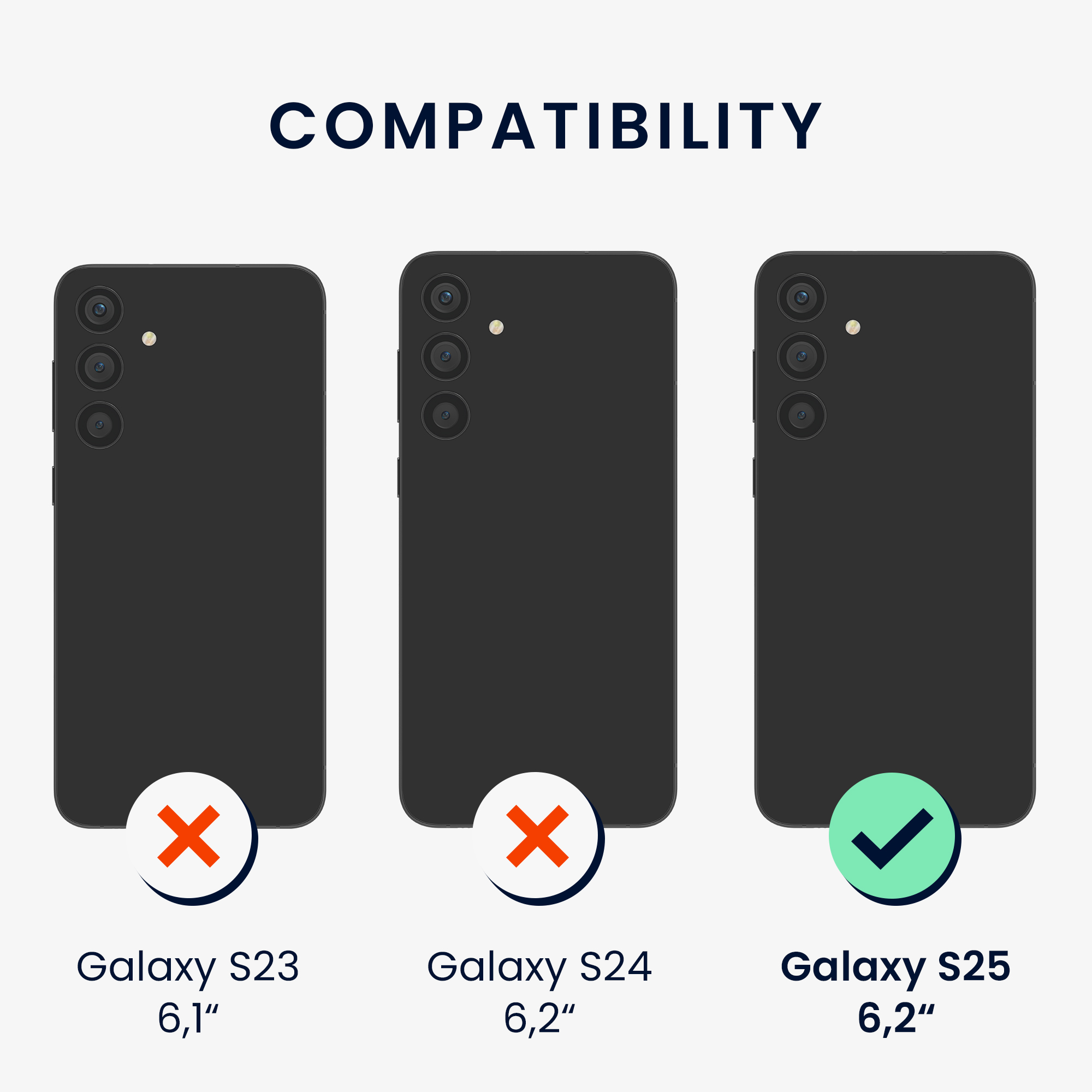 3x čirá ochranná fólie kwmobile Samsung Galaxy S25 Plus