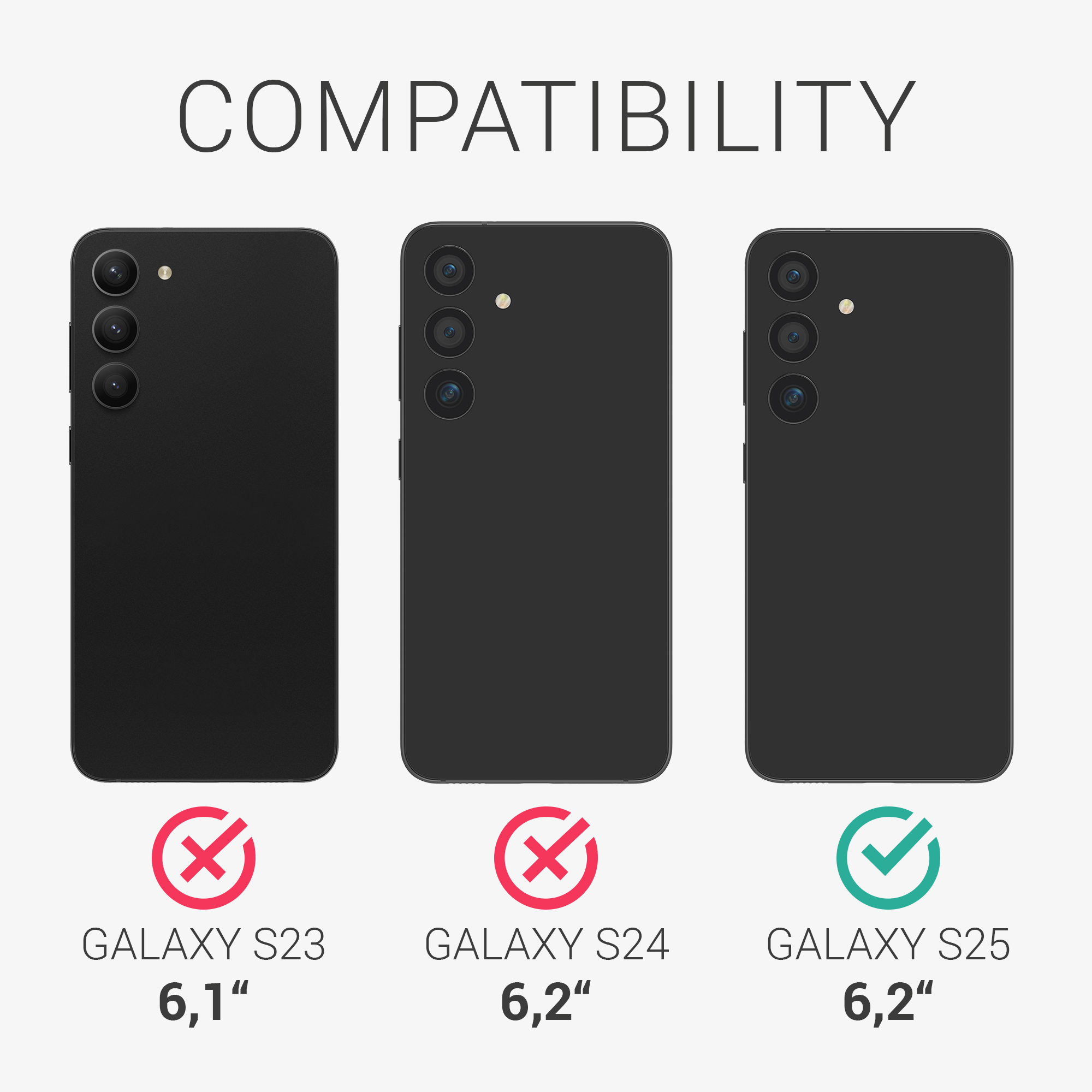 Matná fólie Samsung Galaxy S25 kwmobile 3 ks matná