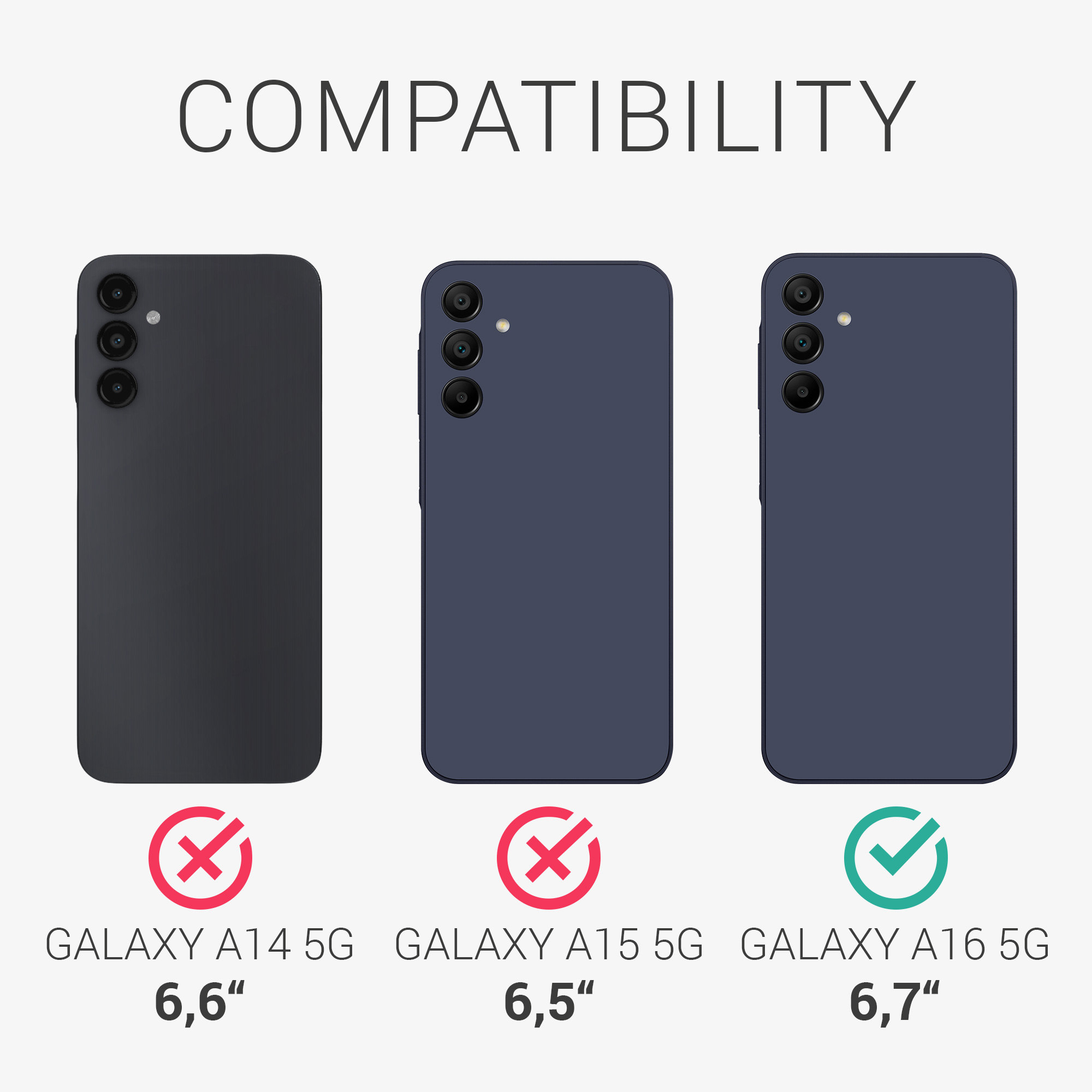 Matná ochranná fólie Samsung Galaxy A16 5G kwmobile 3 ks anti-fingerprint matná
