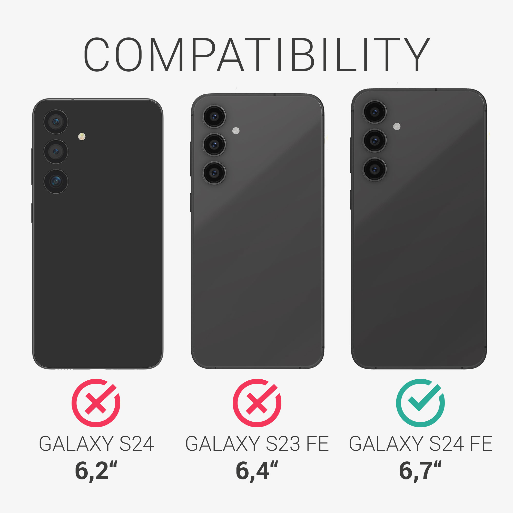Matná fólie Samsung Galaxy S24 FE kwmobile 3 ks matná
