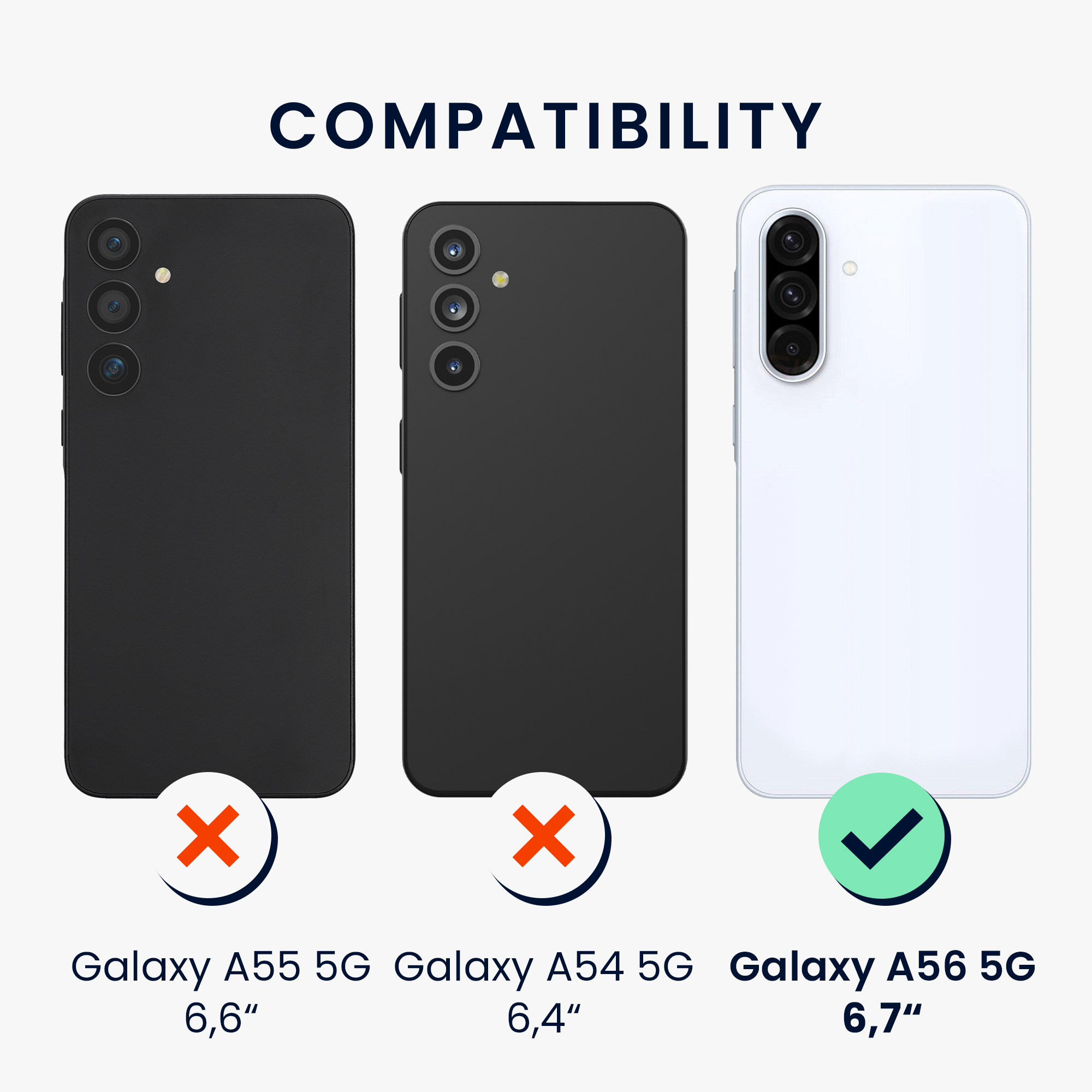 Ochranná fólie Samsung Galaxy A56 5G kwmobile 6 ks ultra čirá transparentní