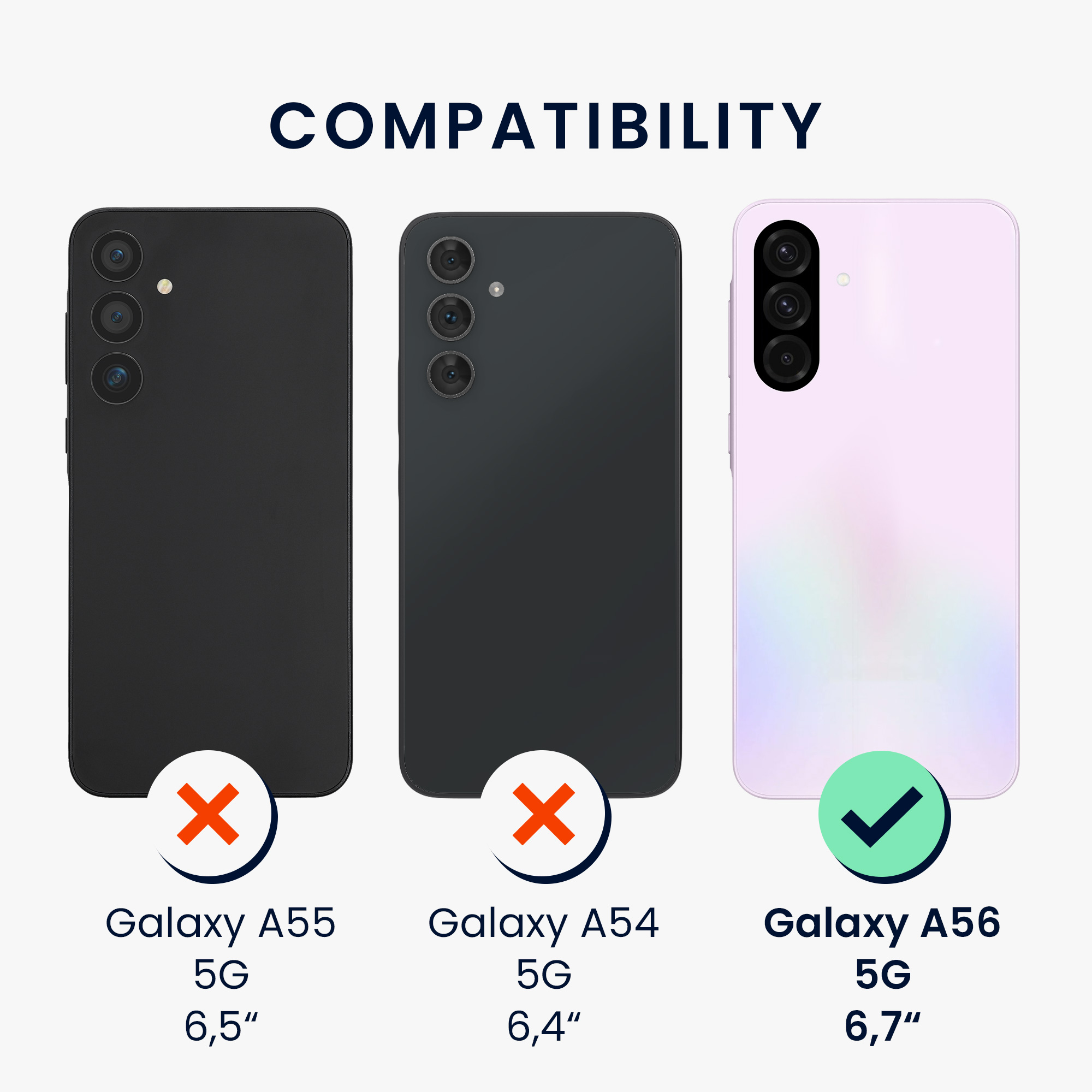 Flip pouzdro Samsung Galaxy A56 5G kwmobile PU kůže vertikální s magnetem Černá